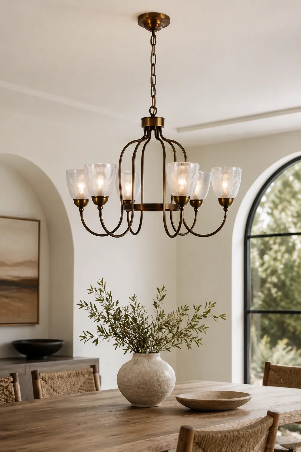 Meruna 6-light chandelier - Lumpaz