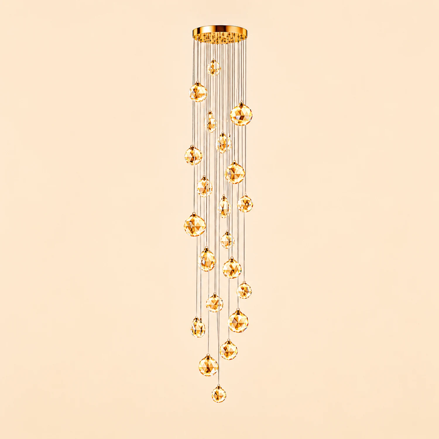 Tiered Alabaster Staircase Chandelier - Lumpaz