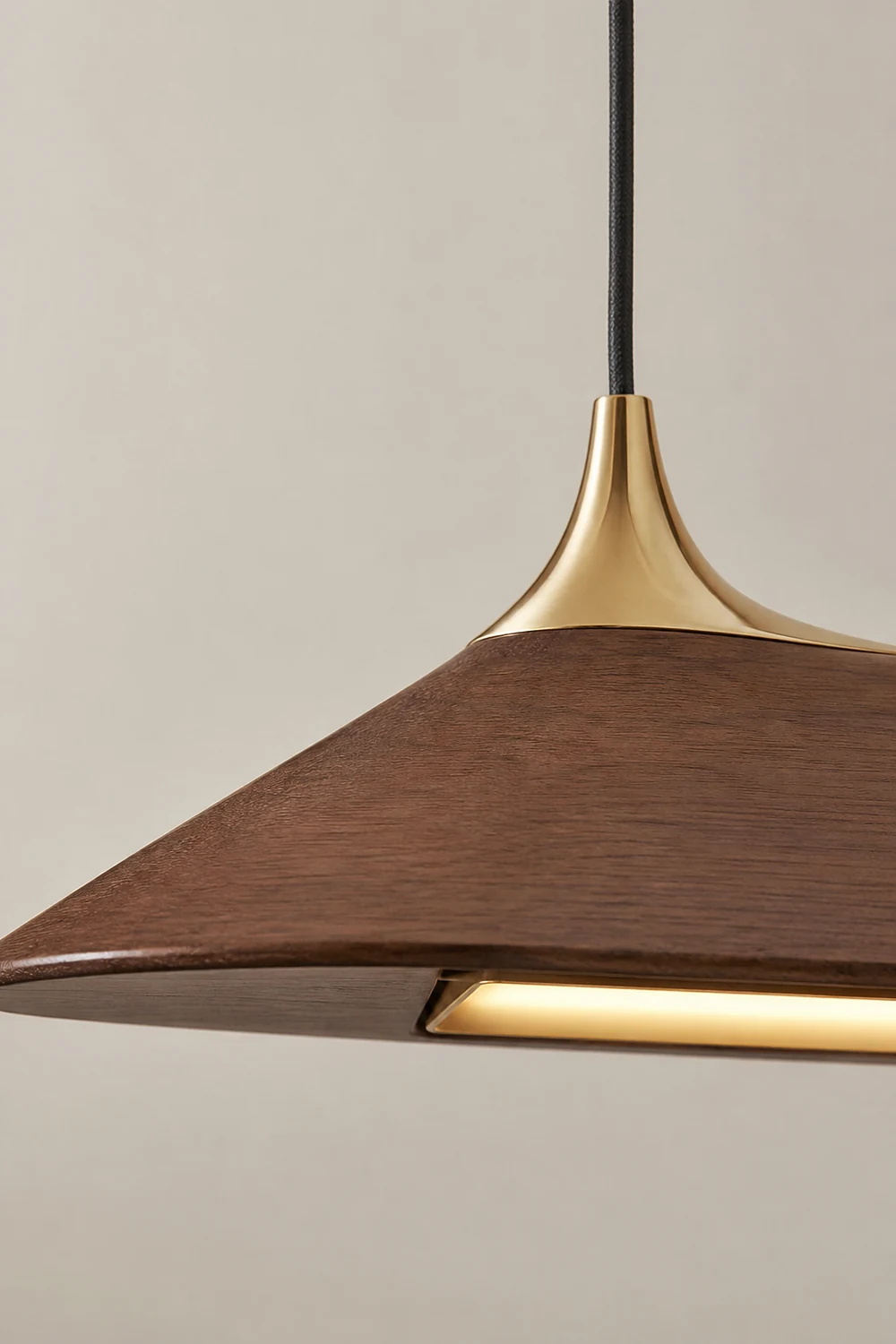 Mernoe walnut pendant lamp - Lumpaz