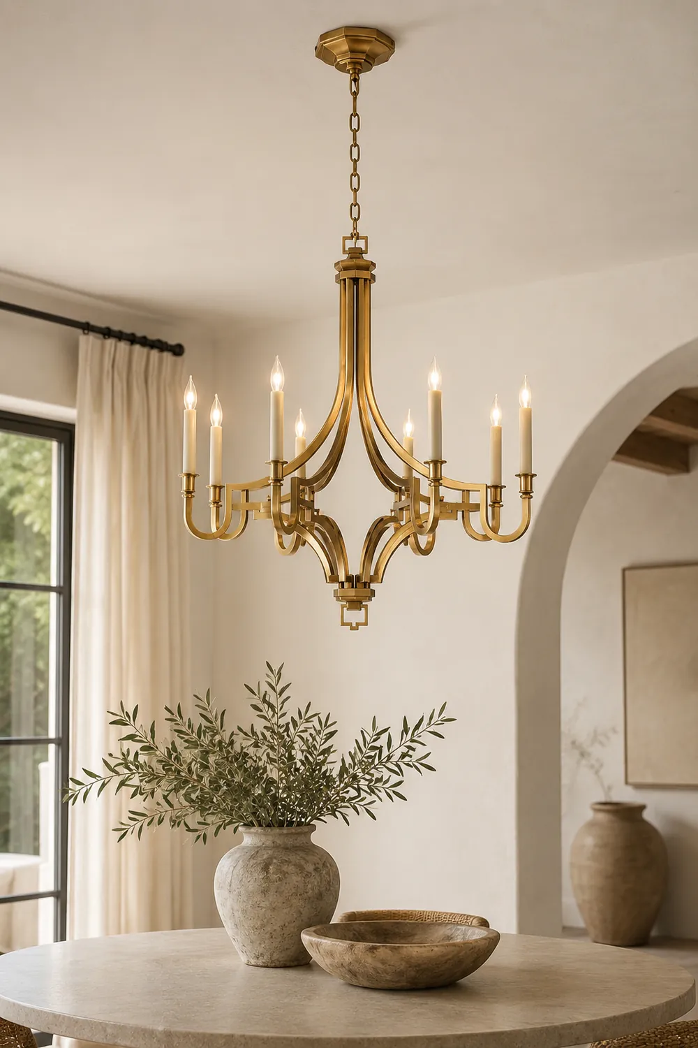 Luxury Gold Candle-Style Mykonos Chandelier - Lumpaz