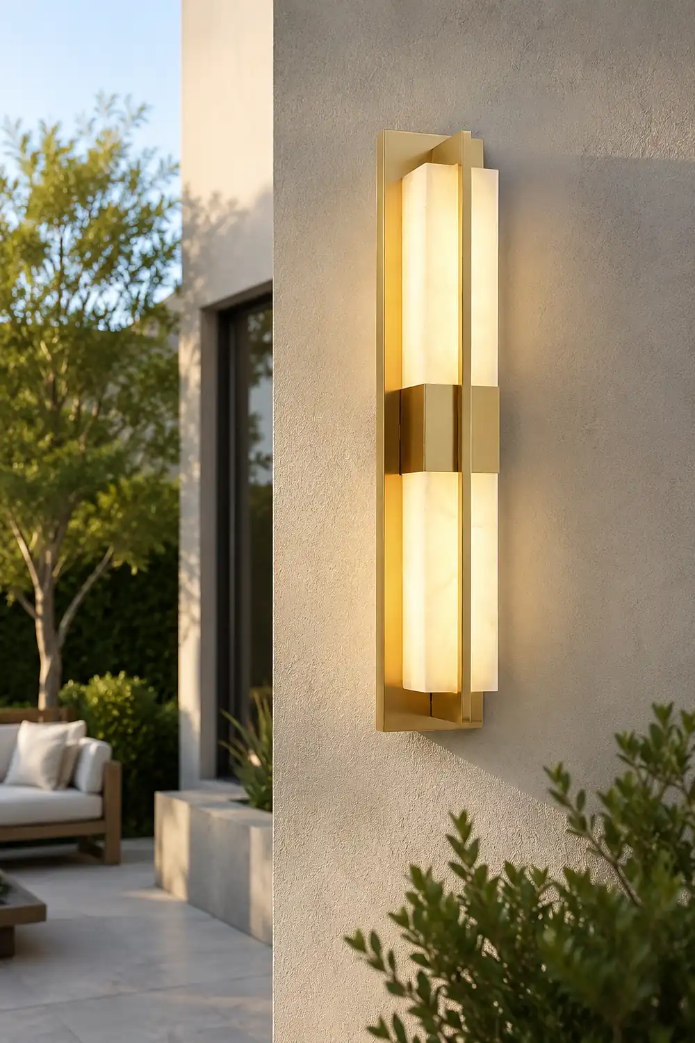 Polished Brass Lumina Outdoor Wall Lamp - Lumpaz