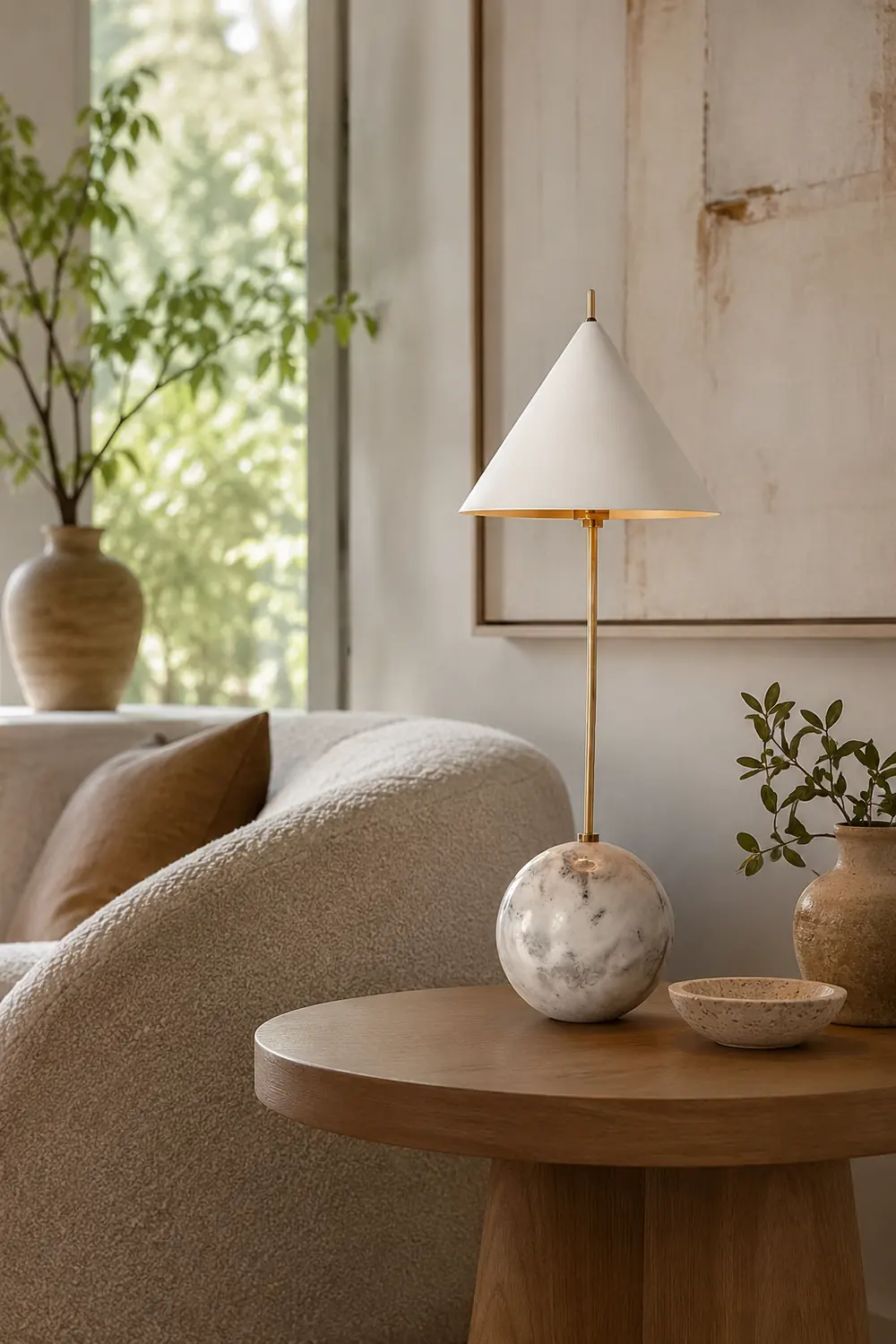 Cleo Orb Base Table Lamp - Lumpaz