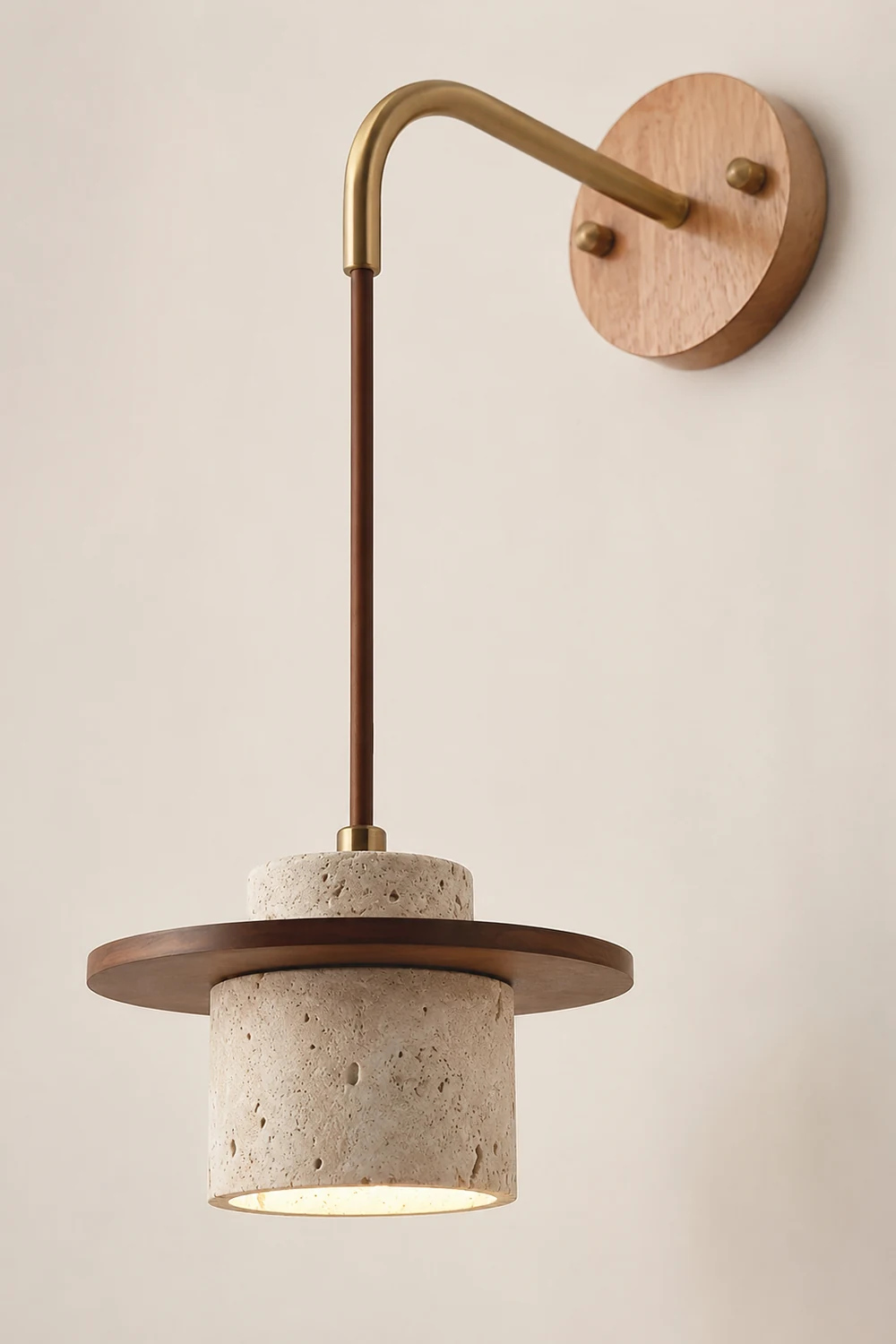 Rustic Textured Cata  Stone Wall Lamp - Lumpaz