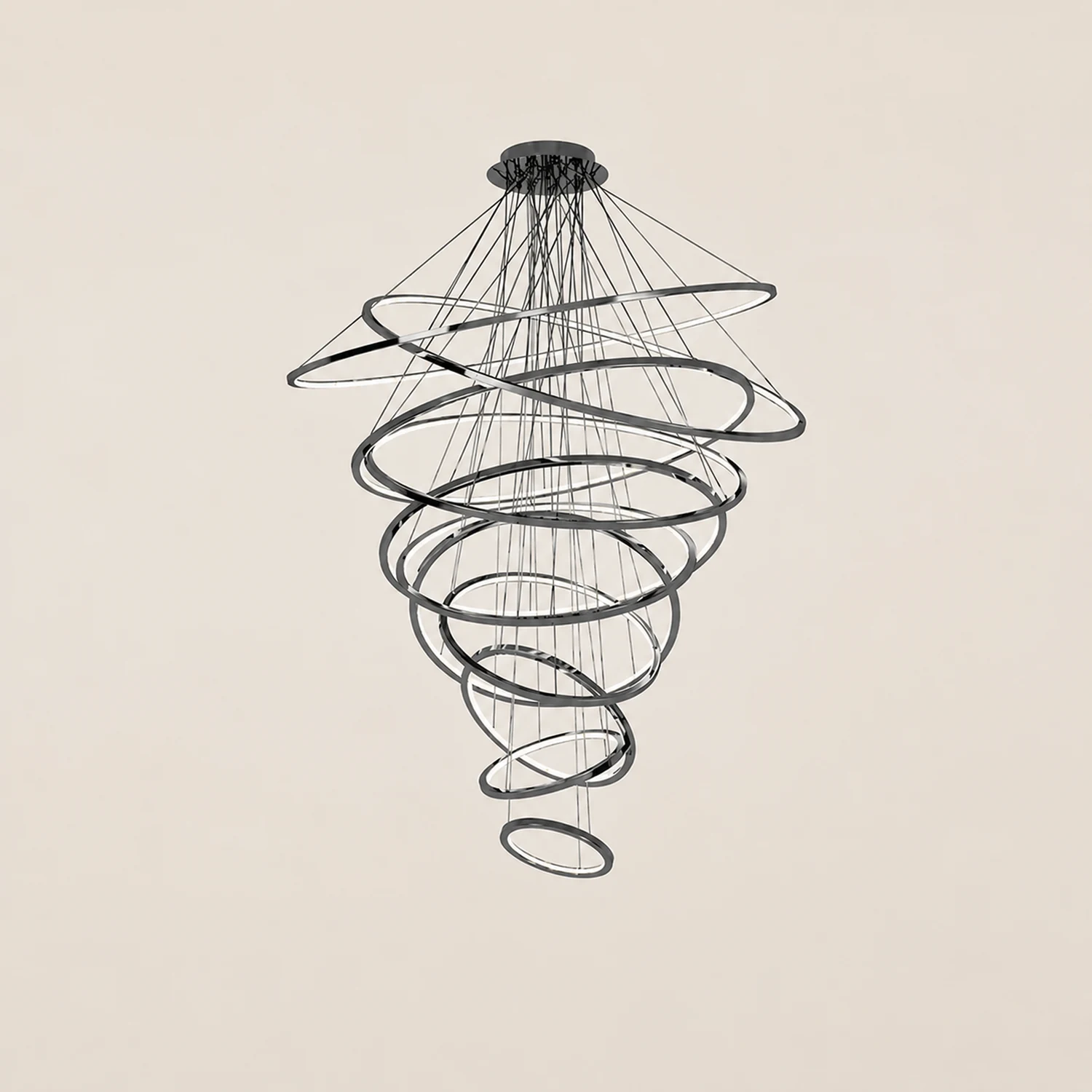TLANX Large Tiered Ring Foyer Chandelier - Lumpaz