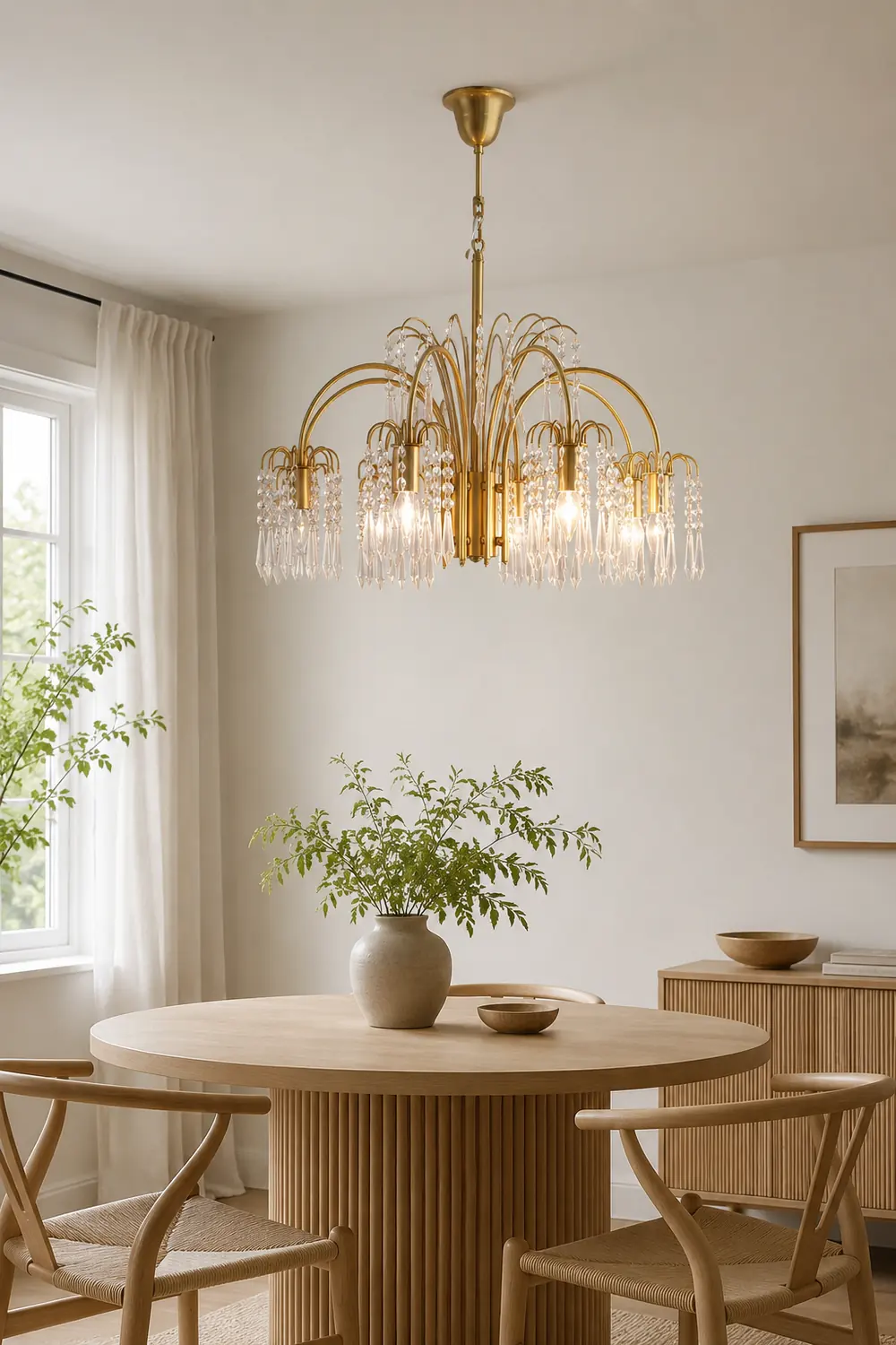Crystal waterfall chandelier - Lumpaz