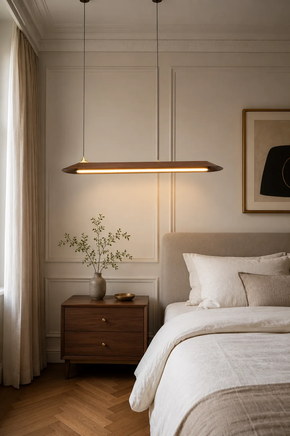 Mernoe walnut pendant lamp - Lumpaz