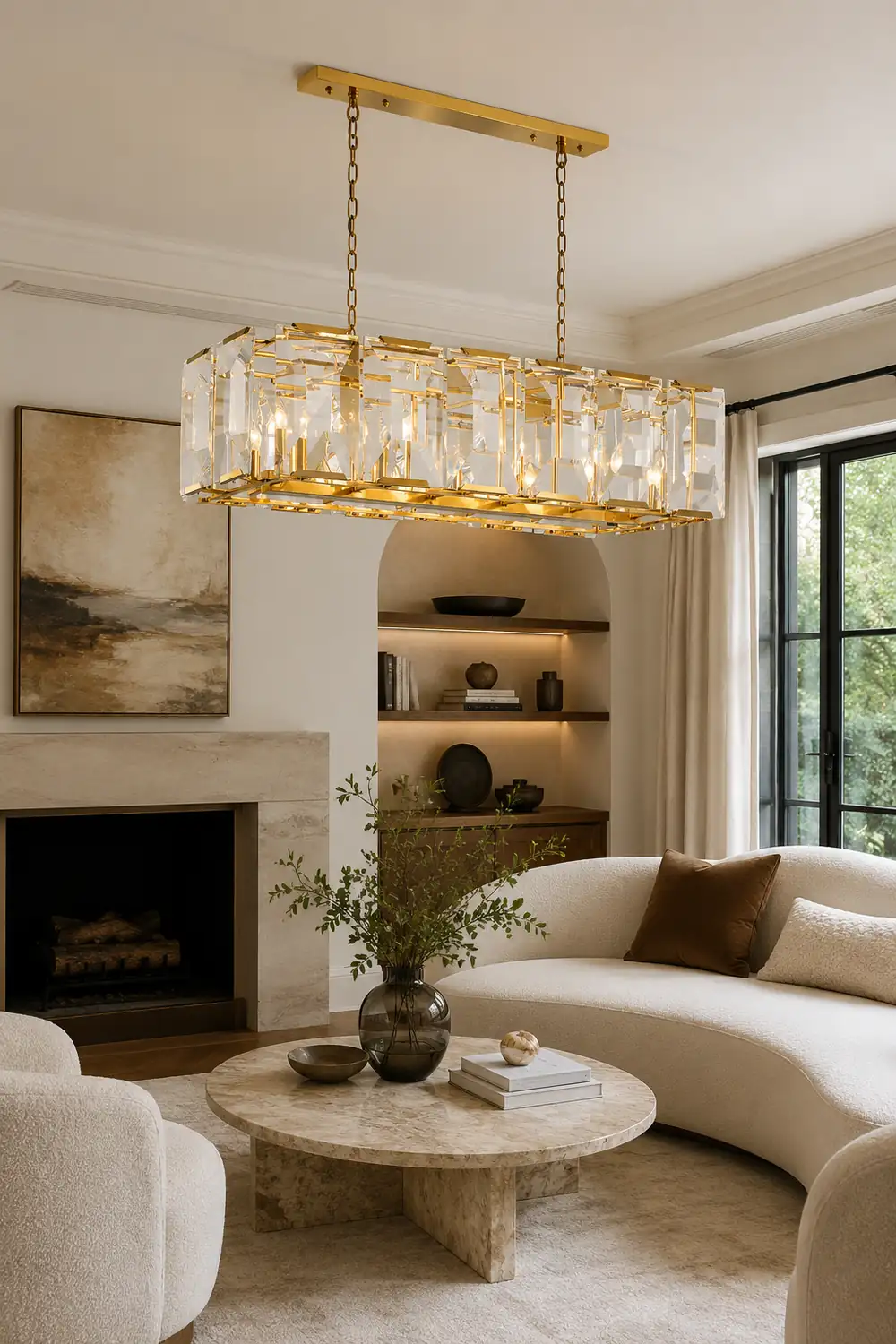 Crystal Rectangular Chandelier - Lumpaz
