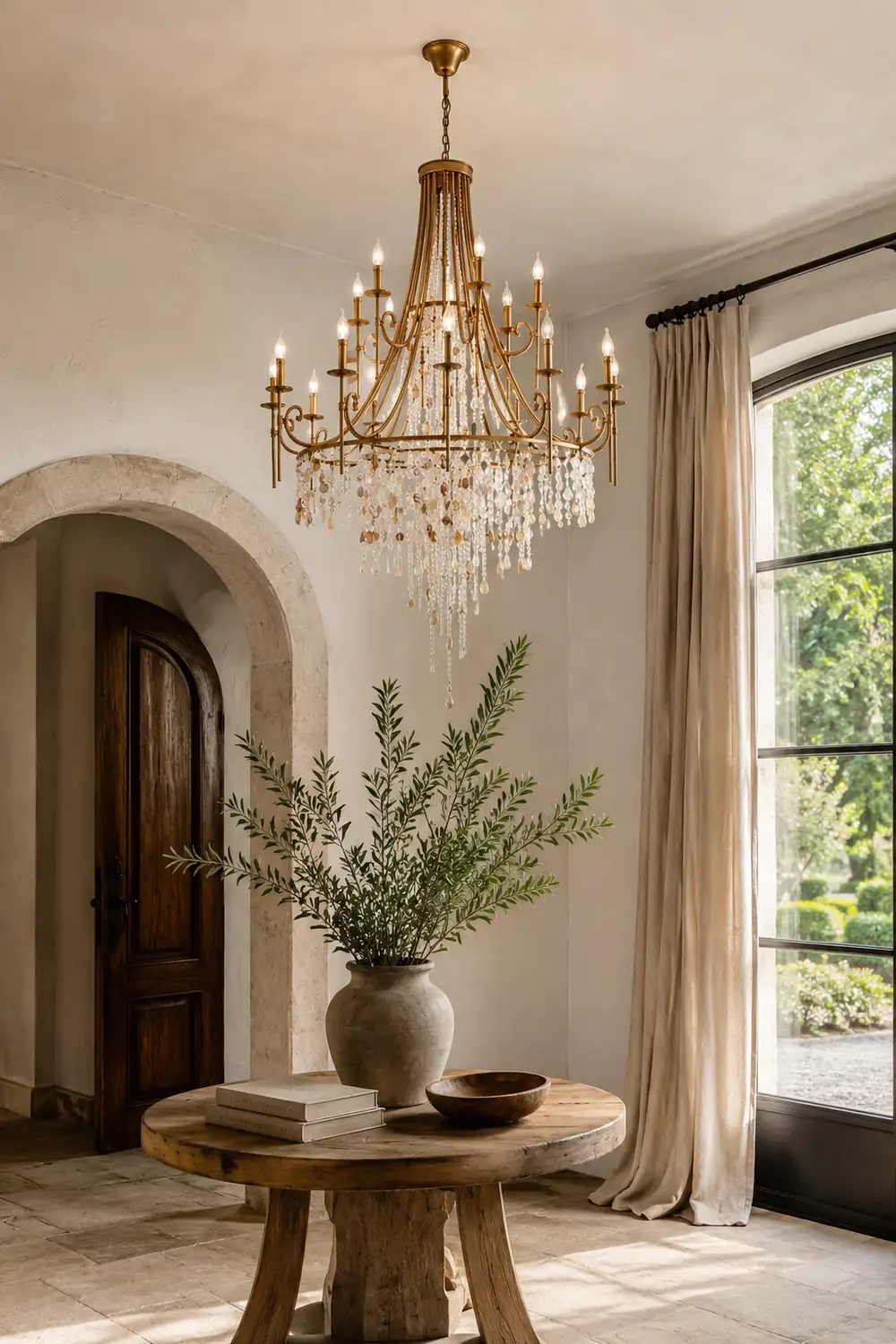 Tatum Lux American Shell Crystal Chandelier - Lumpaz