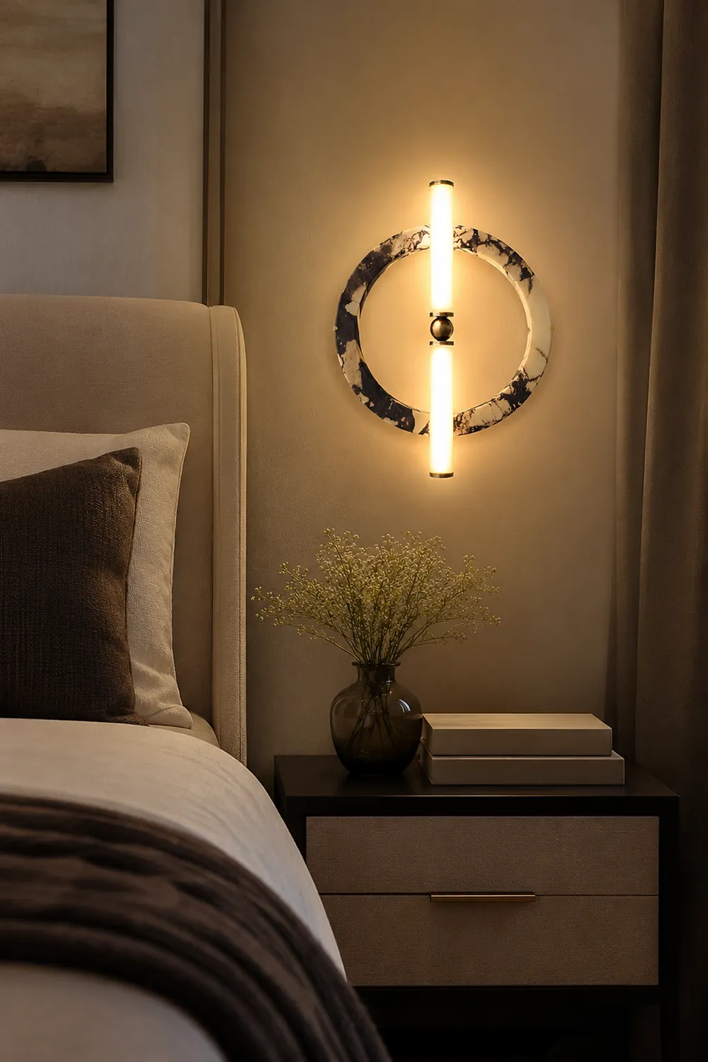 Bulgari marble ring wall lamp - Lumpaz