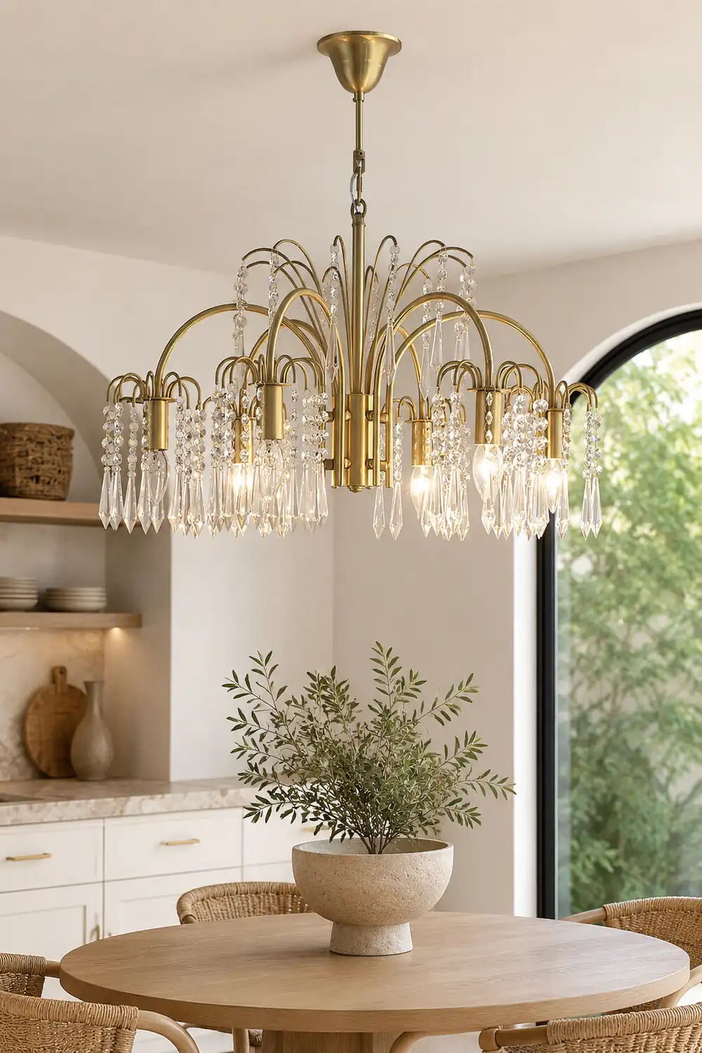 Crystal waterfall chandelier - Lumpaz