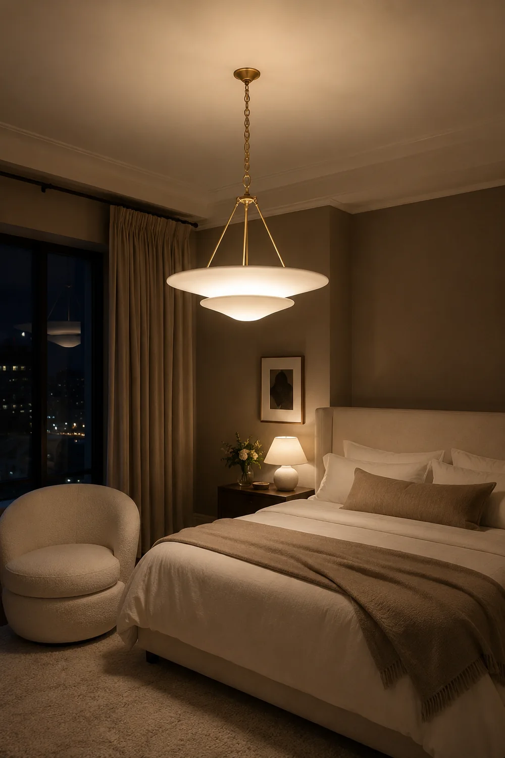 Mollino Large Multi-Layered Plaster Chandelier - Lumpaz