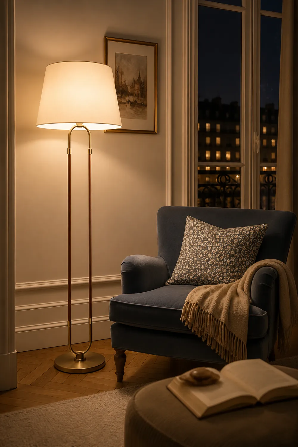 Katie Brass Floor Lamp - Lumpaz