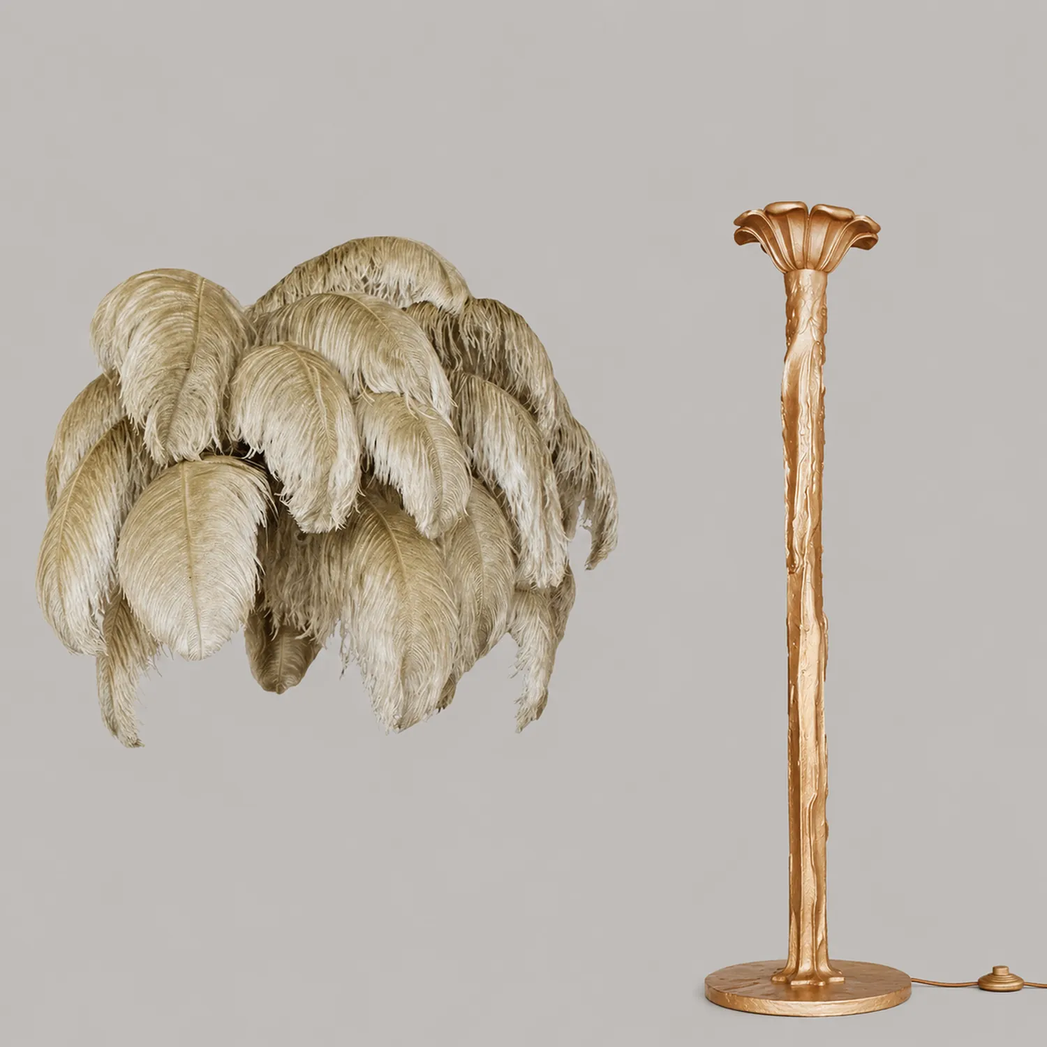 Colorful Ostrich Feather Chandelier - Lumpaz