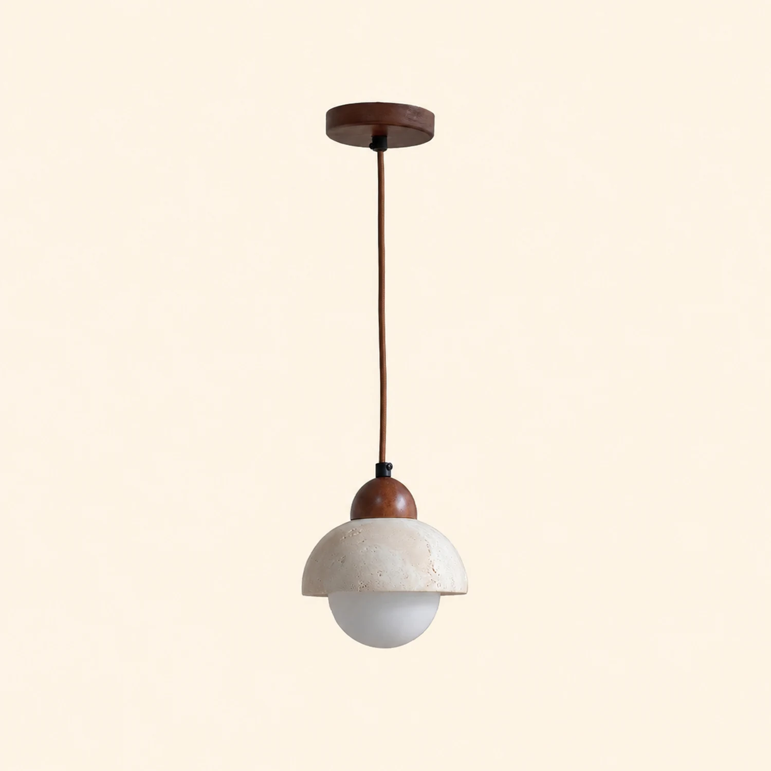 Wabi-Sabi Textured Stone Pendant Light - Lumpaz