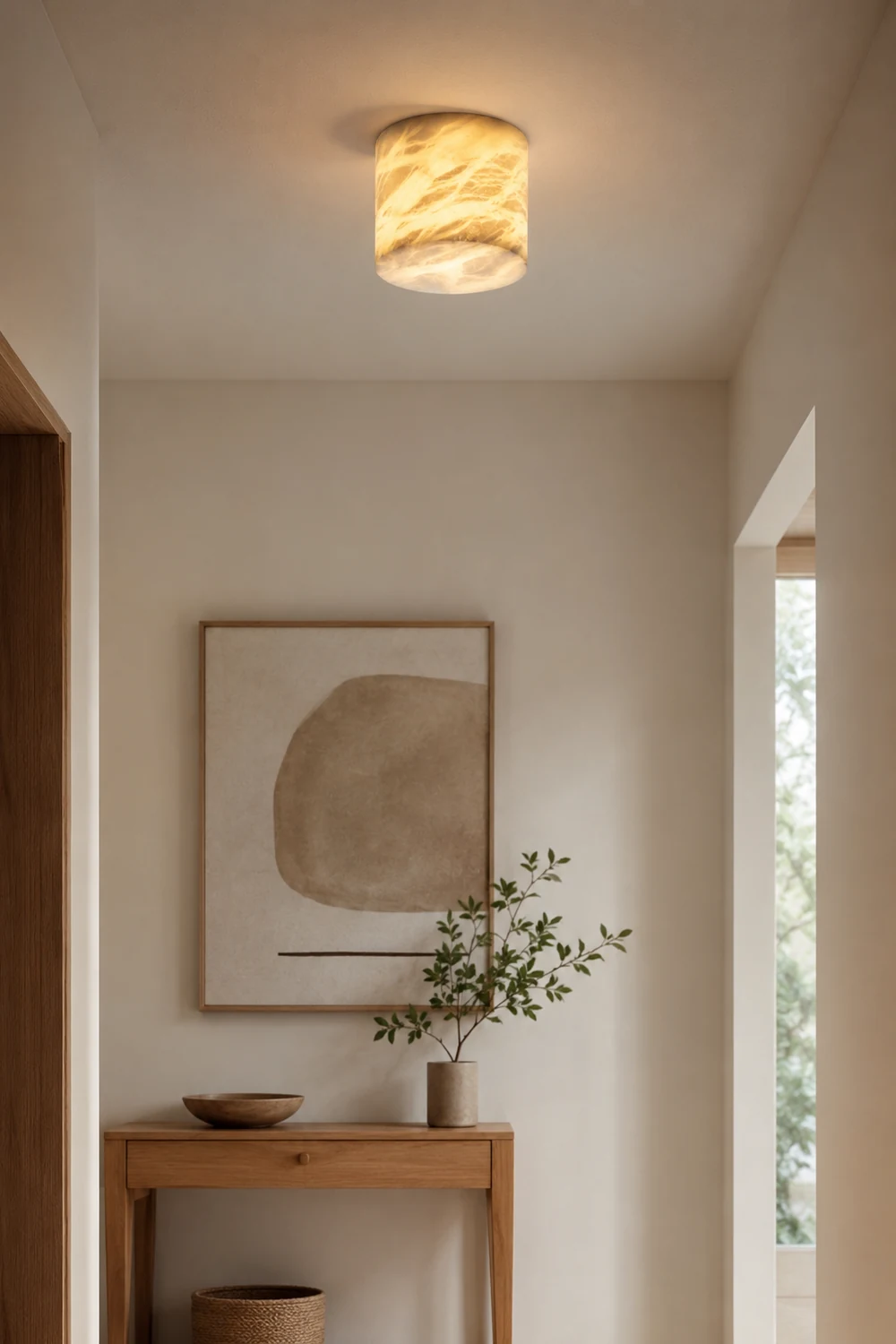 Small Alabaster Ceiling Light - Lumpaz