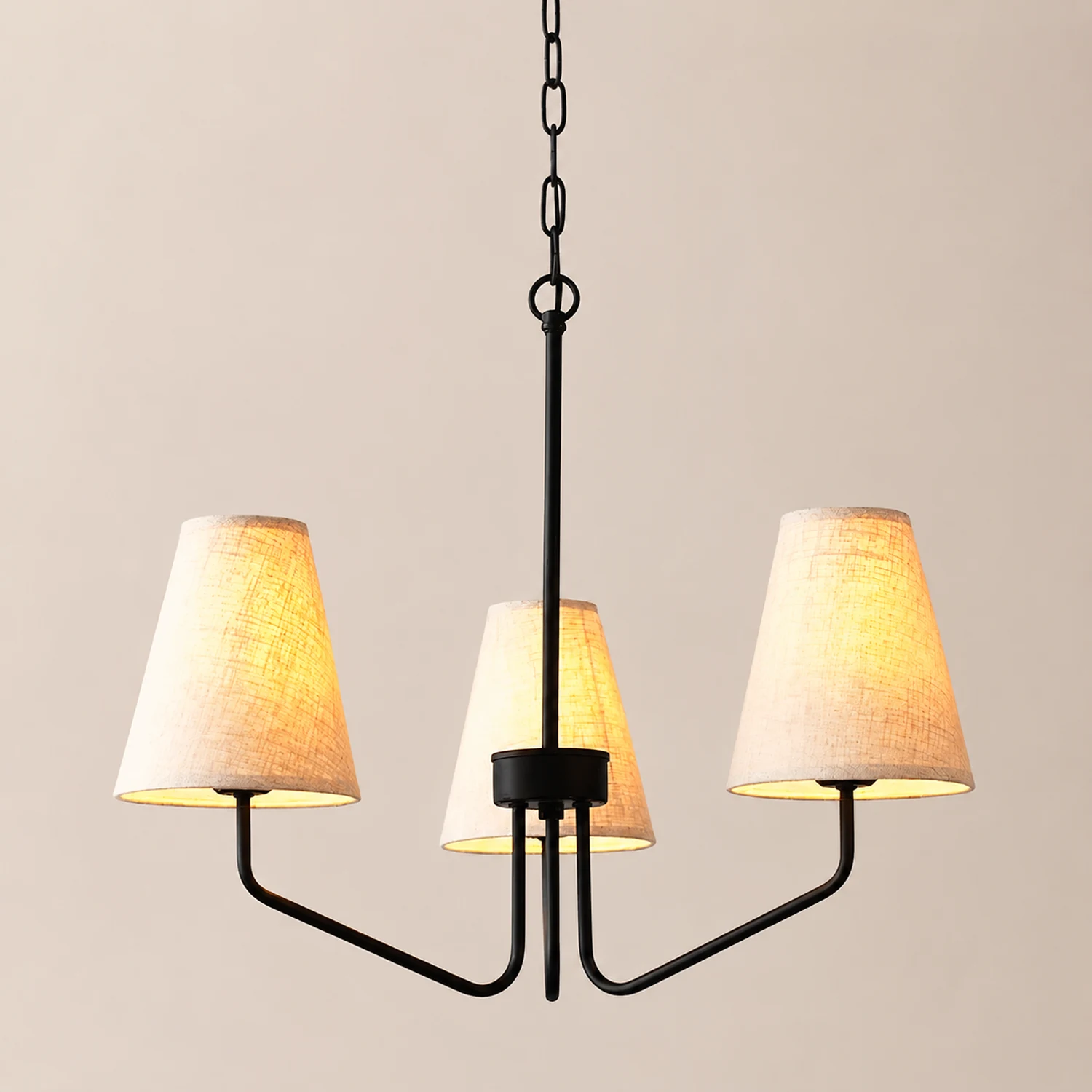 Fabric Conical Hanging Chandelier - Lumpaz