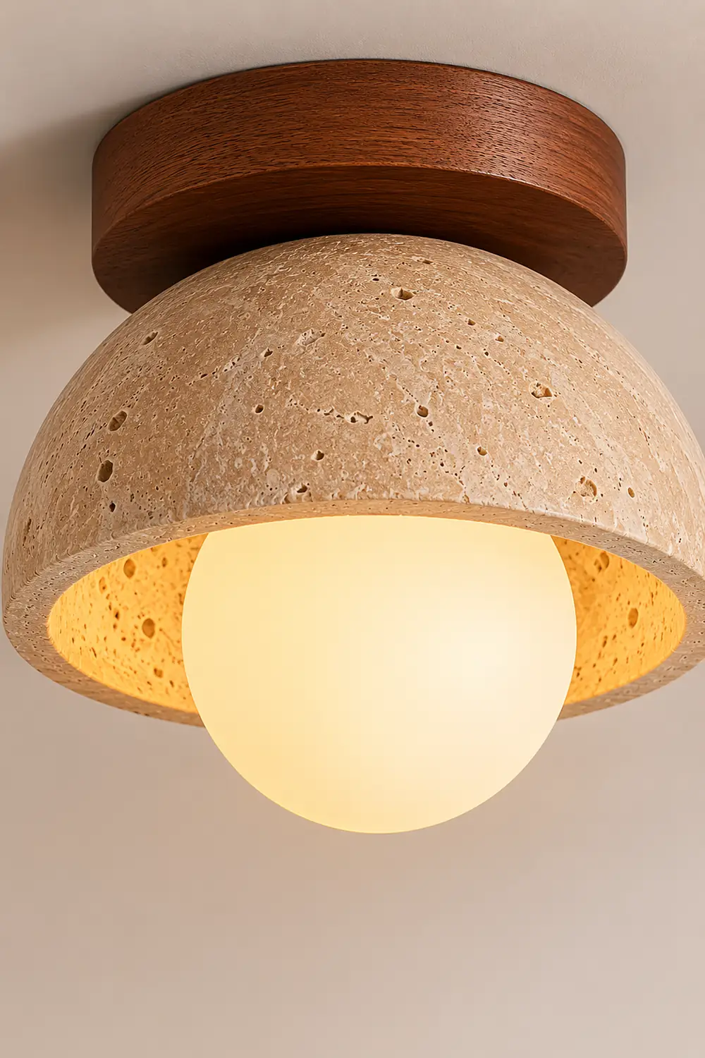Piedra wood ceiling lamp - Lumpaz