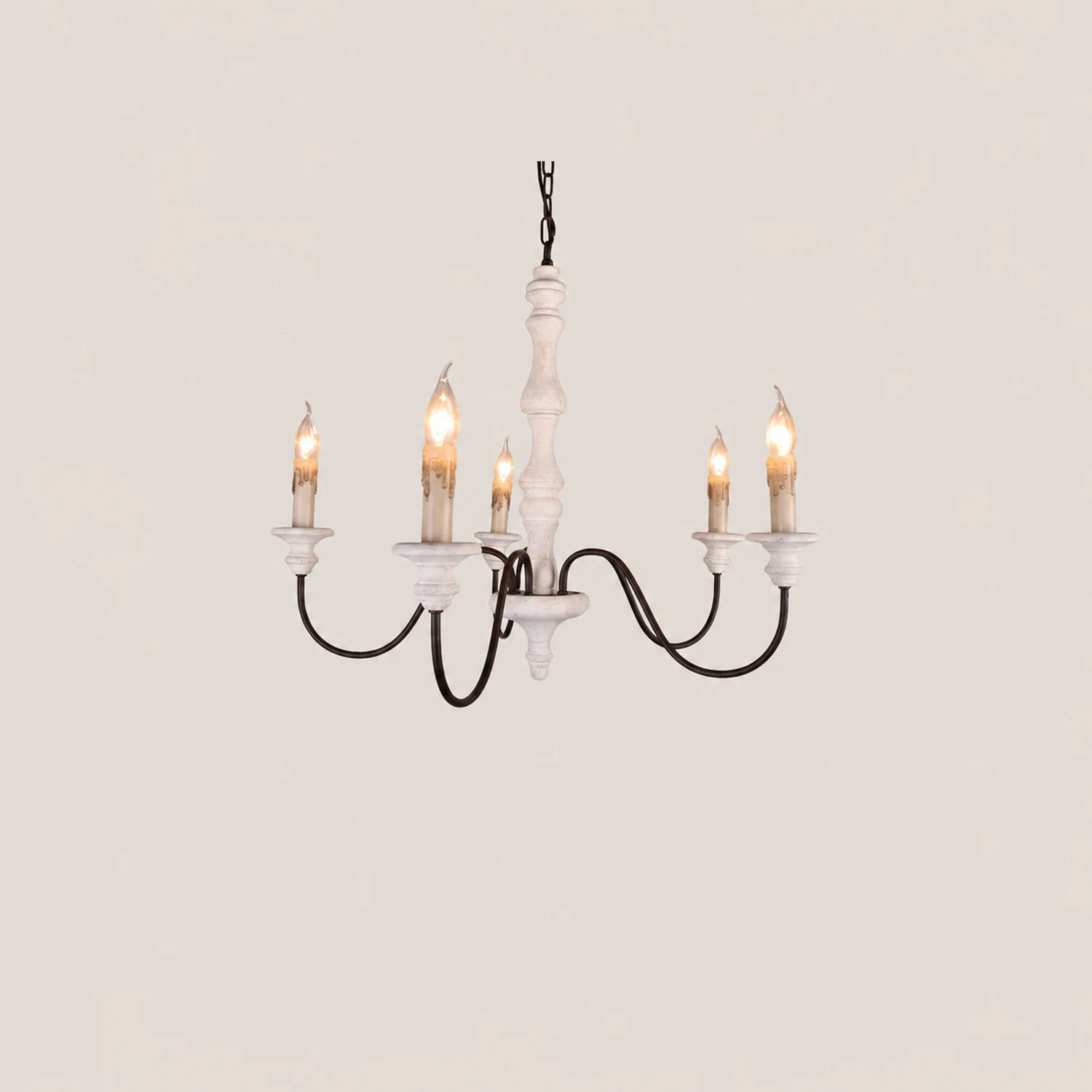 Rustic 5-Light Farmhouse Chandelier - Lumpaz