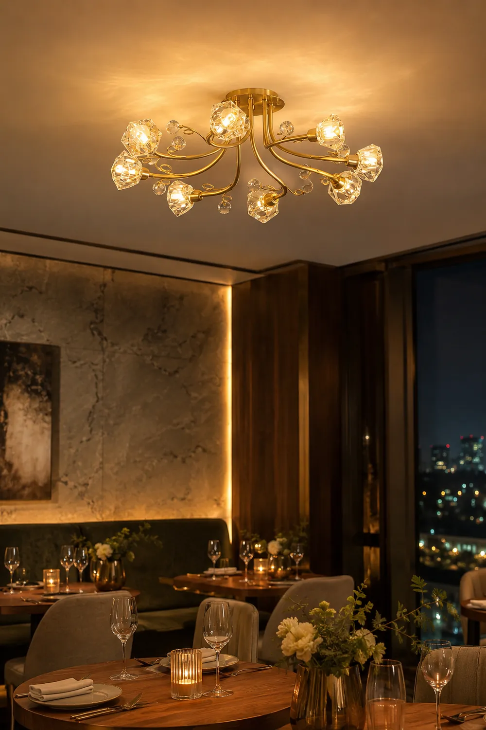 8-head flower ceiling lamp - Lumpaz