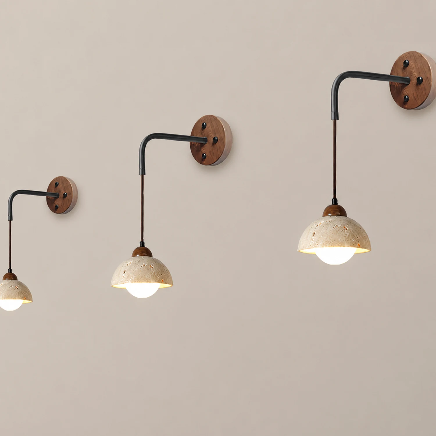 Wabi-sabi texture stone wall lamp - Lumpaz