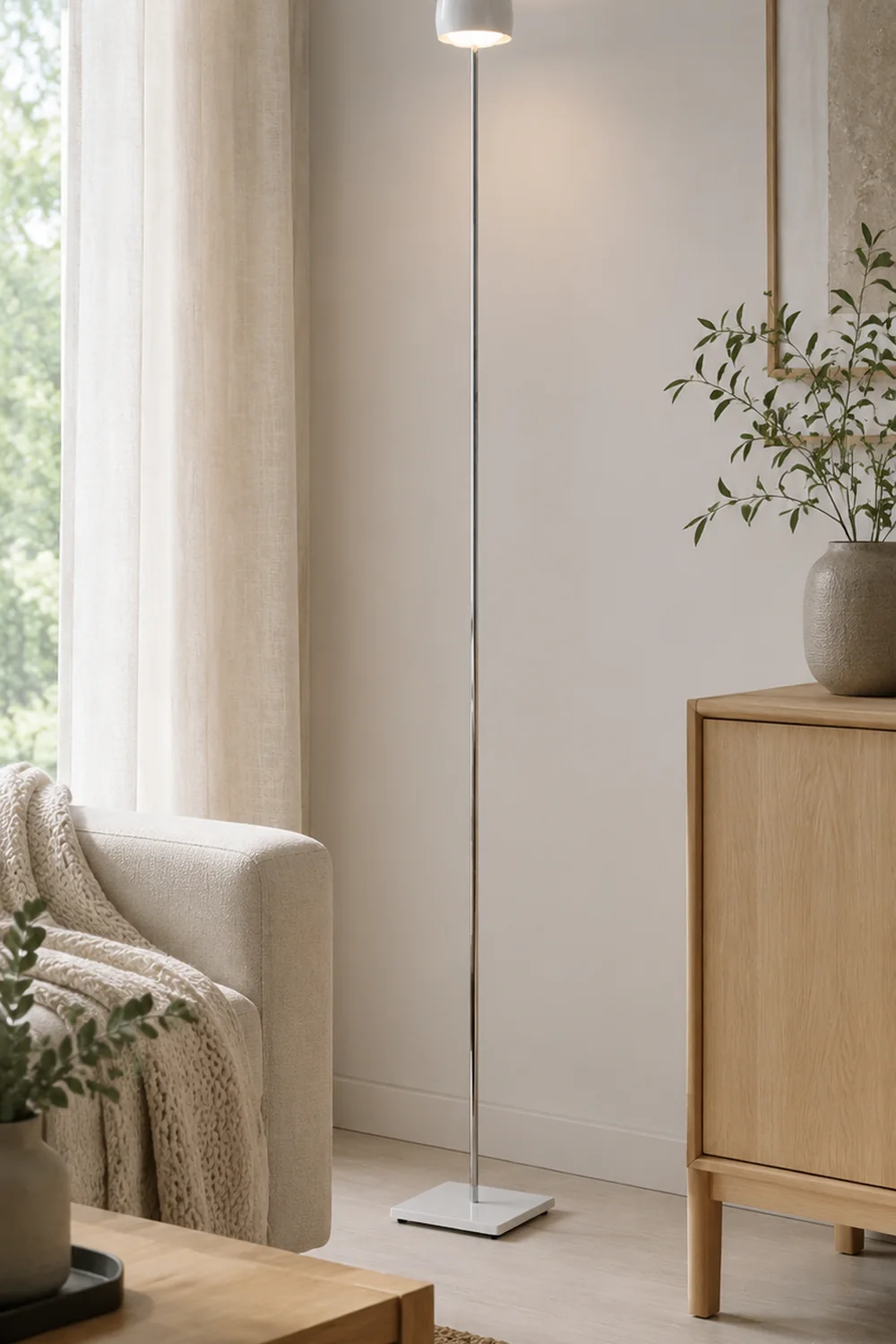 Elegant Thin Pole Floor Lamp - Lumpaz