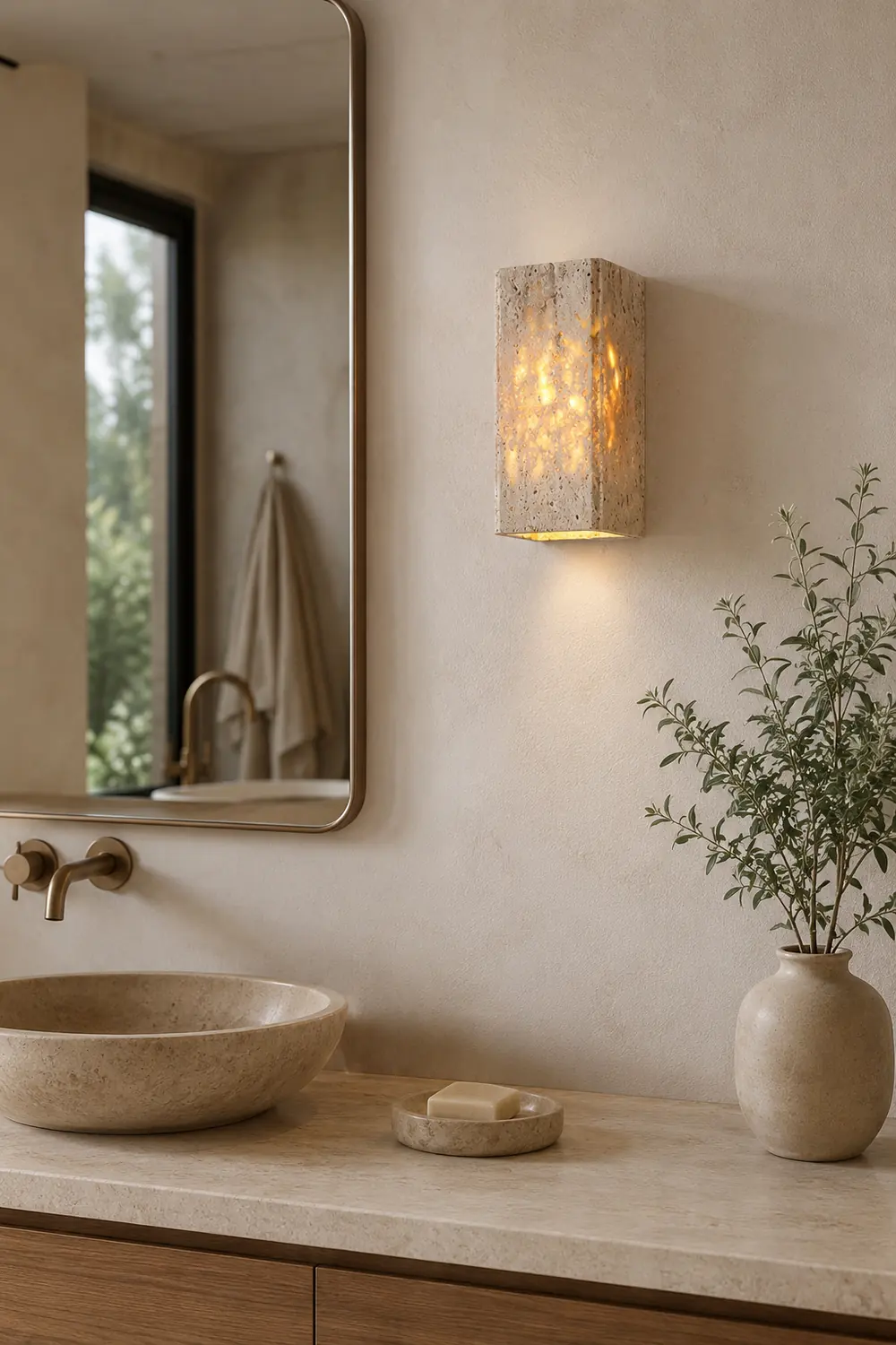 Rectangular Stone LED Wall Lamp - Lumpaz