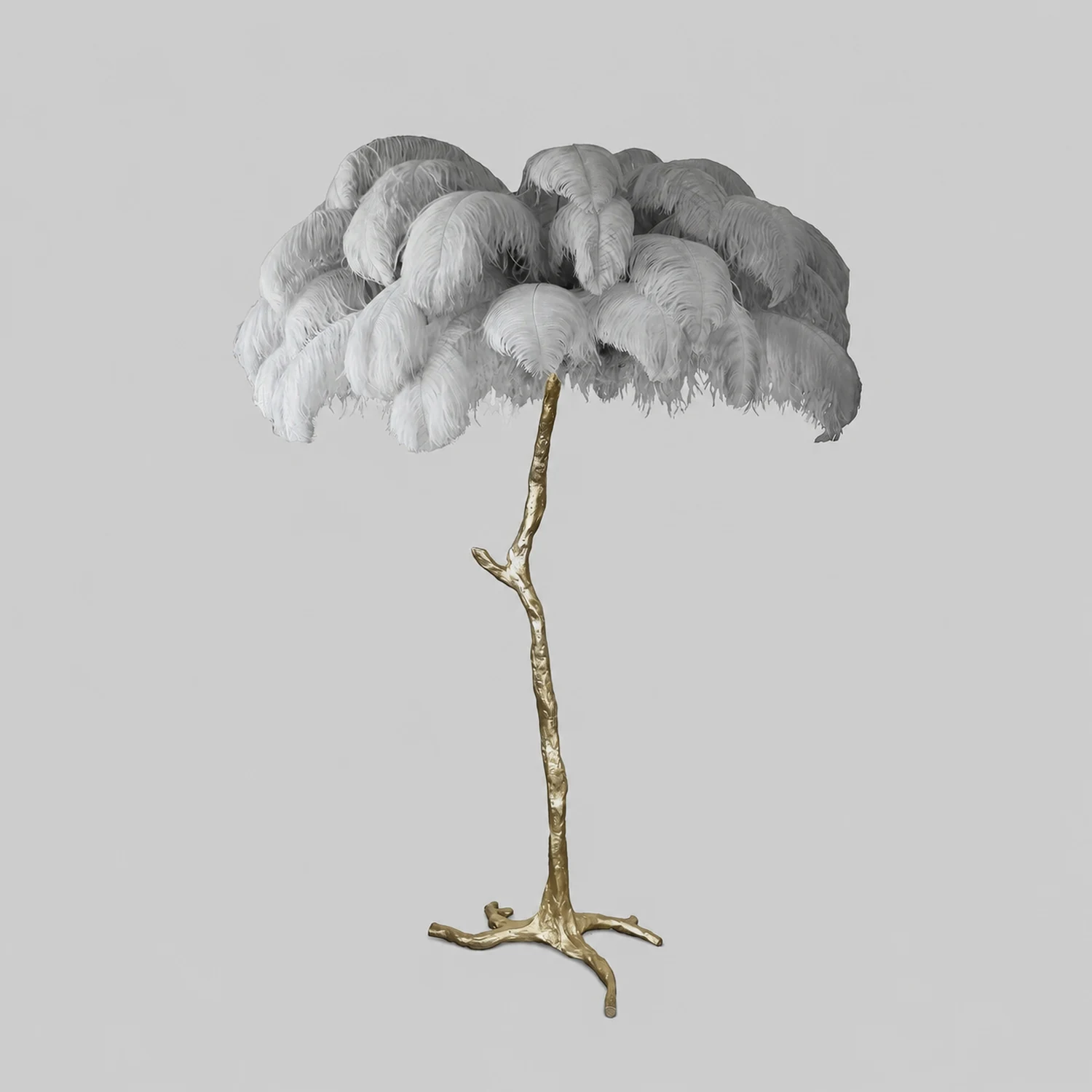 Colorful Ostrich Feather Floor Lamp - Lumpaz