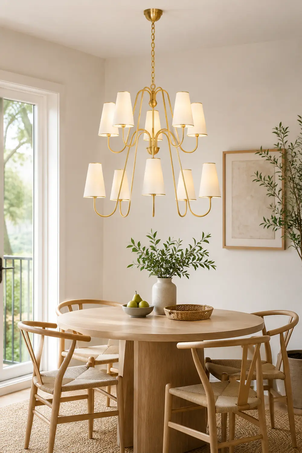 Gold Two-Tier Montreuil  Chandelier - Lumpaz