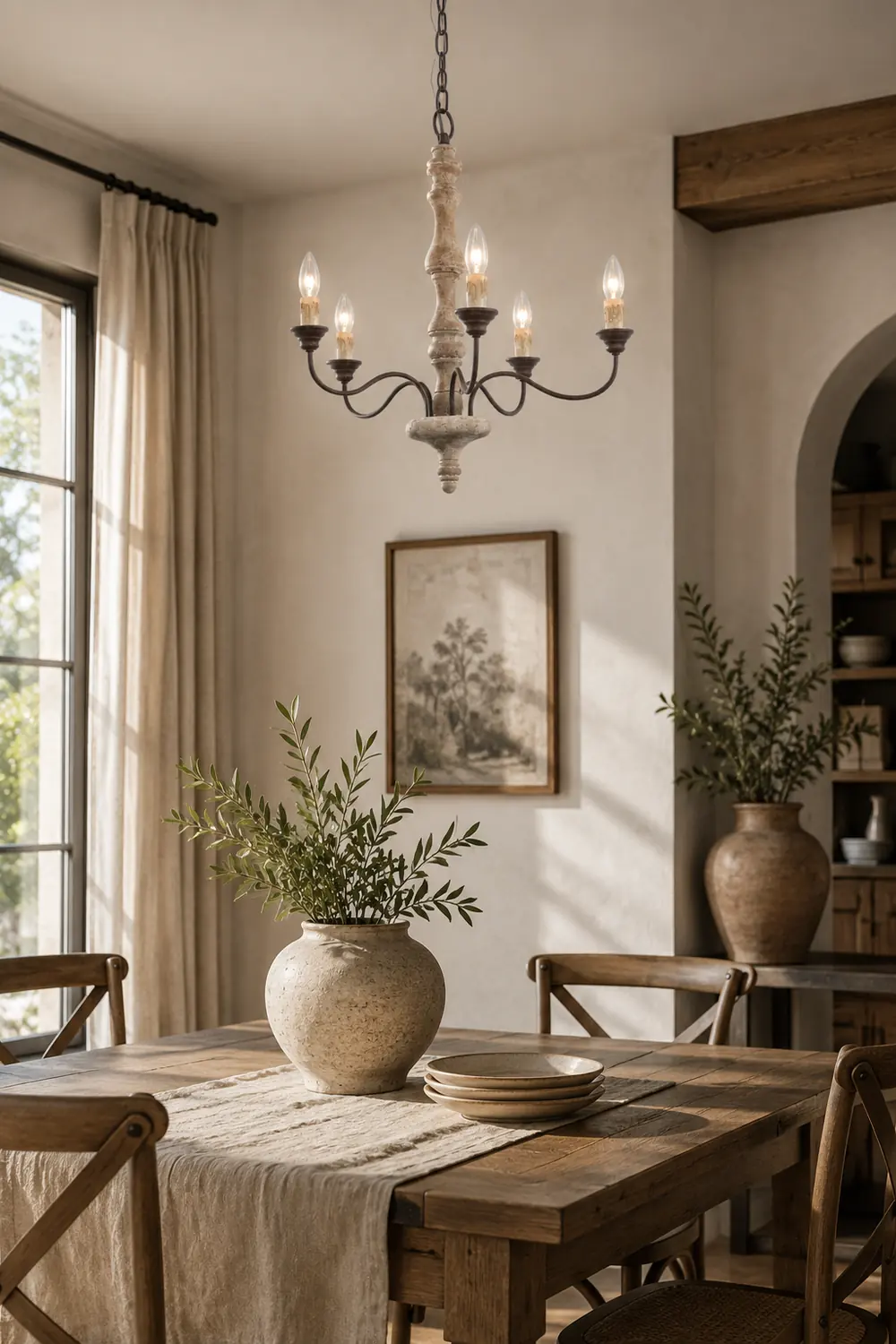 Rustic 5-Light Farmhouse Chandelier - Lumpaz