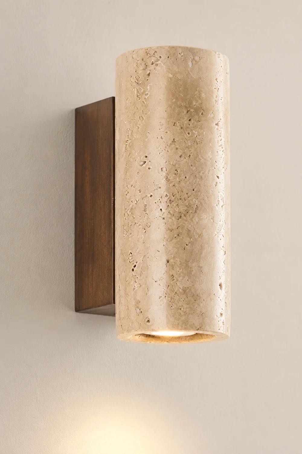 Travertine Cylinder Wall Lamp - Lumpaz