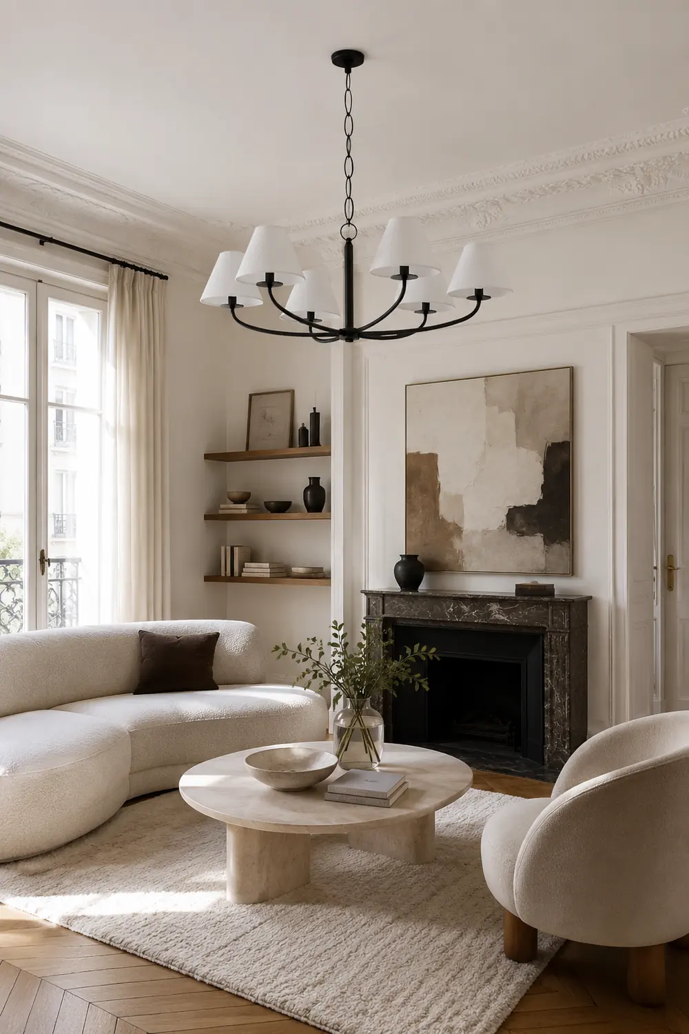 Modern Black Fabric Stacey Chandelier - Lumpaz