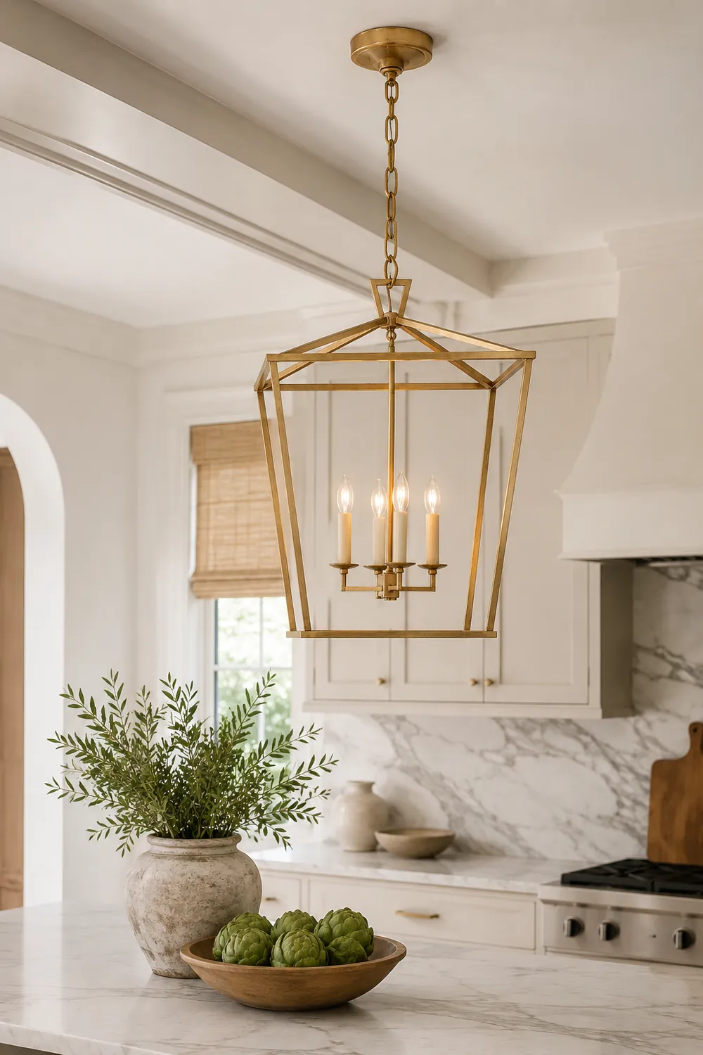 Gold Lantern Pendant Chandelier - Lumpaz