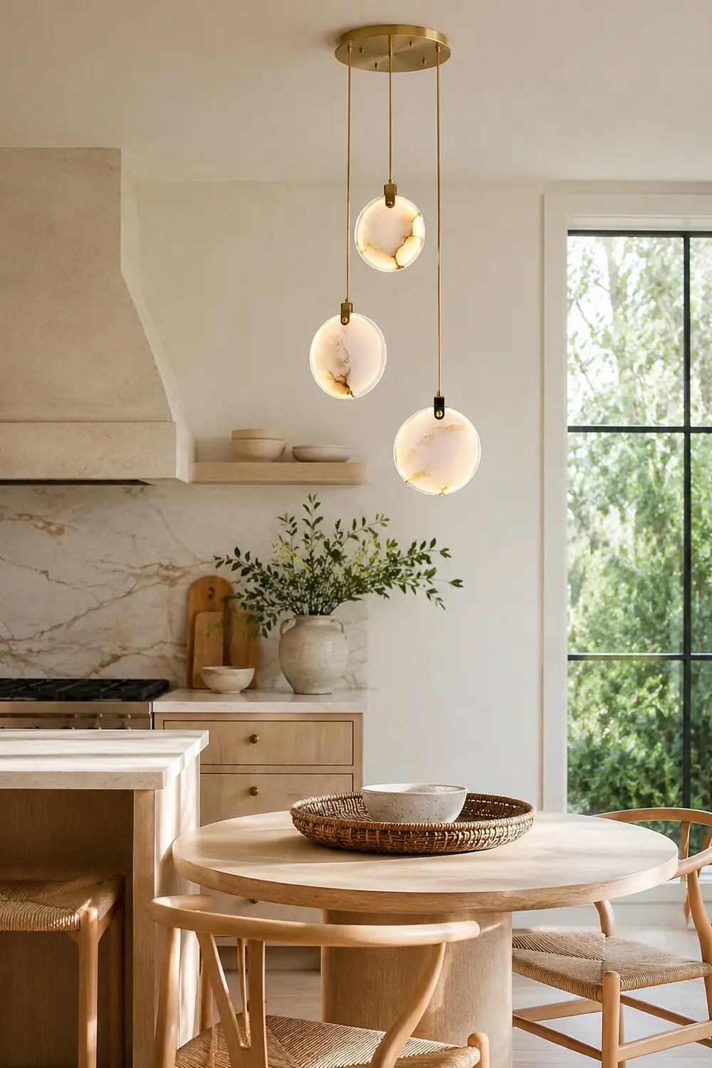Tiered Alabaster Staircase Chandelier - Lumpaz