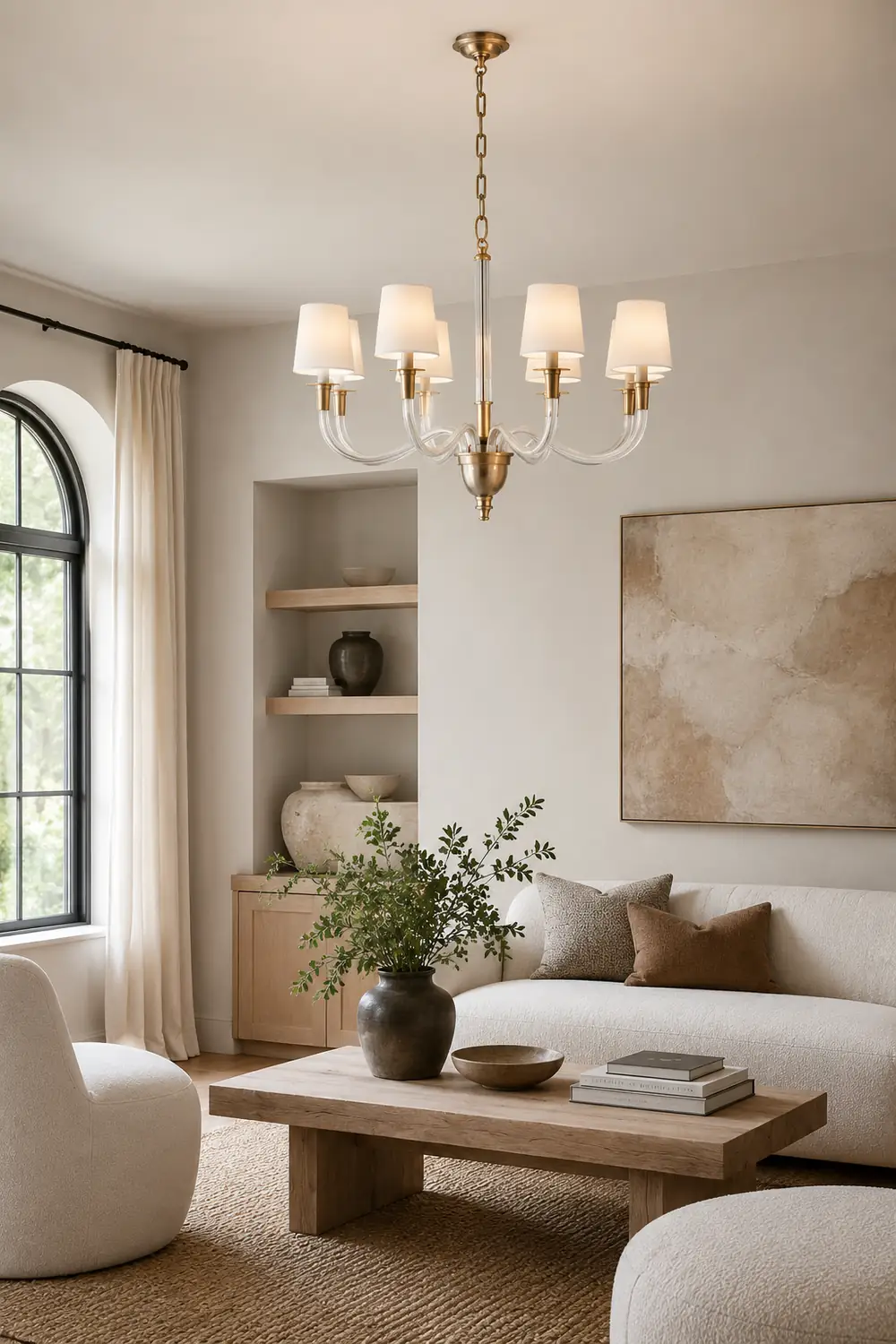 Vivian Modern Nickel Multi-Arm Chandelier - Lumpaz