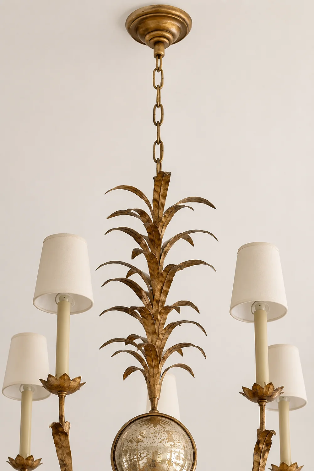 vintage gold leaf Gramercy chandelier - Lumpaz