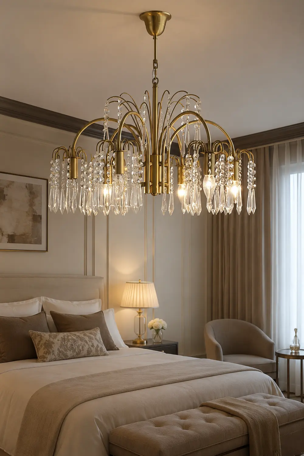 Crystal waterfall chandelier - Lumpaz