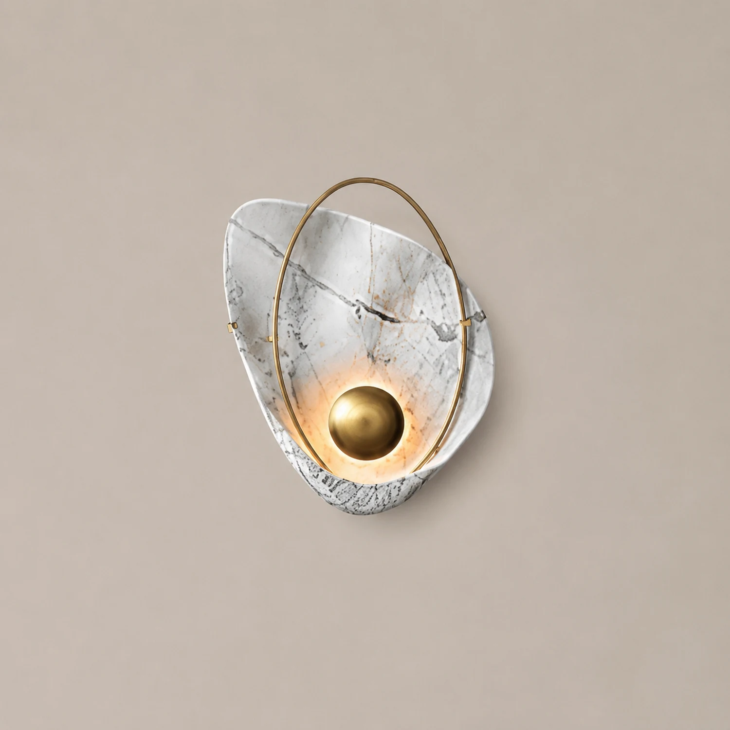 Artisan Shell Marble Wall Sconce - Lumpaz