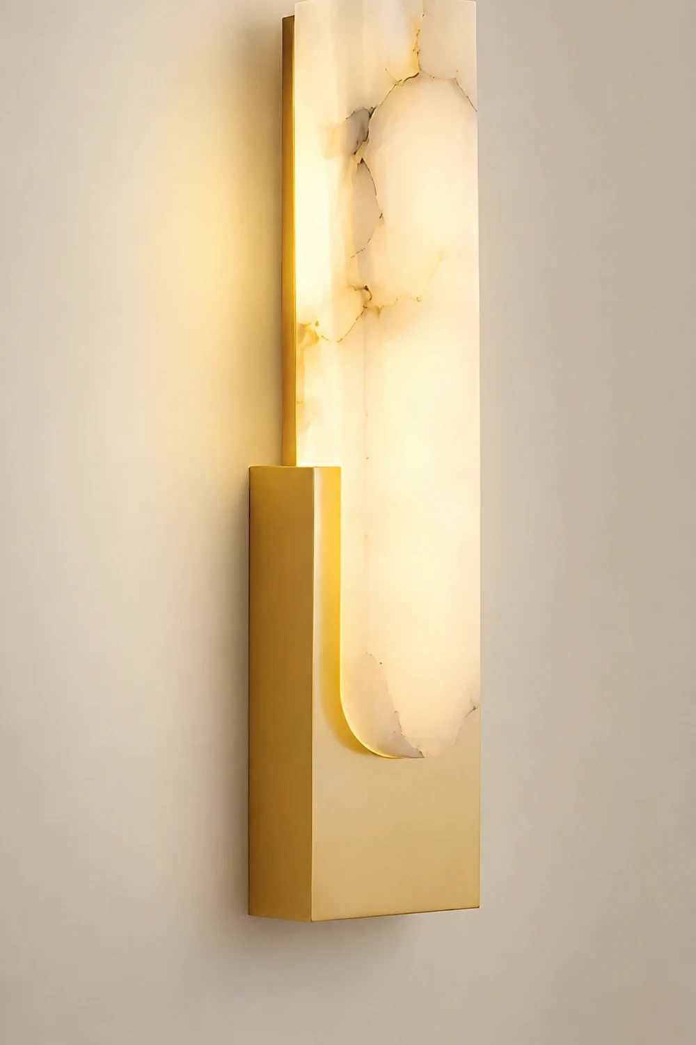 Contemporary Marble LED Wall Sconce - Lumpaz