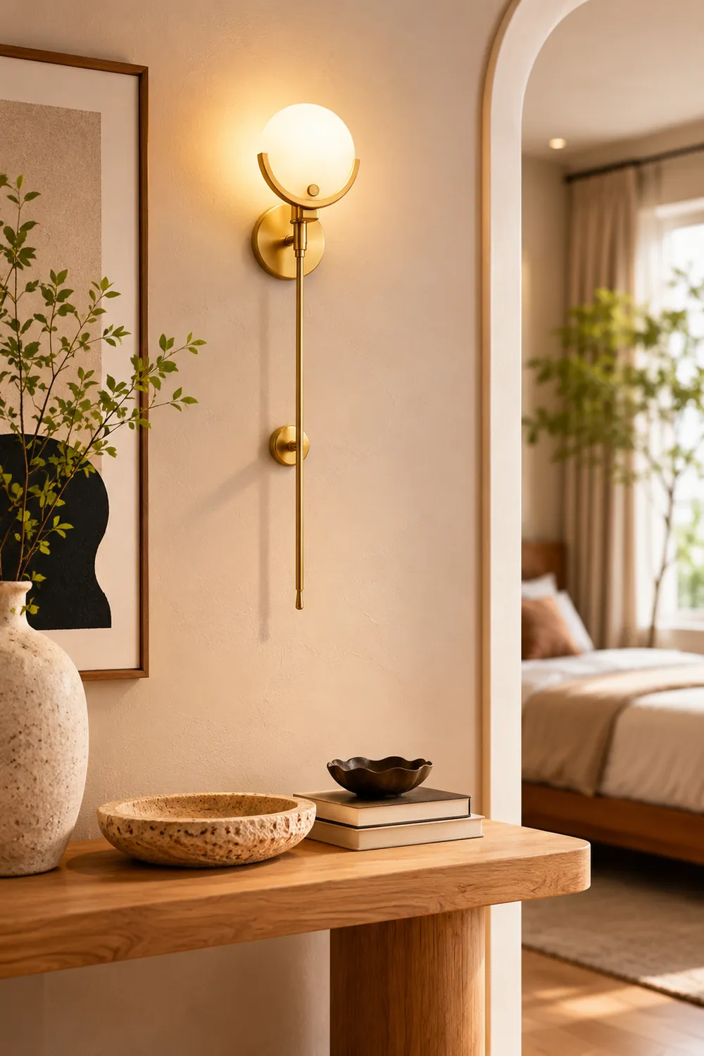 Universal Ava Brass Wall Light - Lumpaz