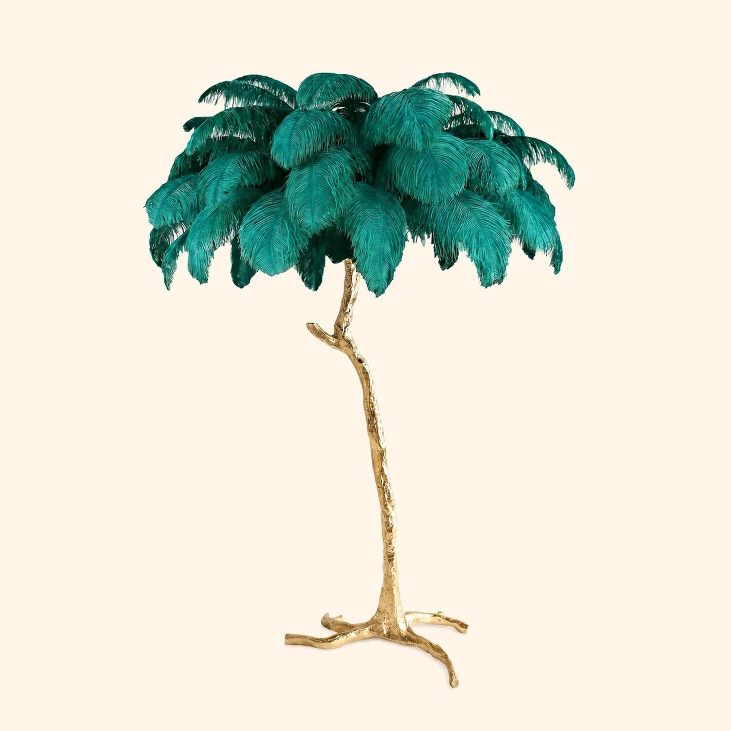 Colorful Ostrich Feather Floor Lamp - Lumpaz