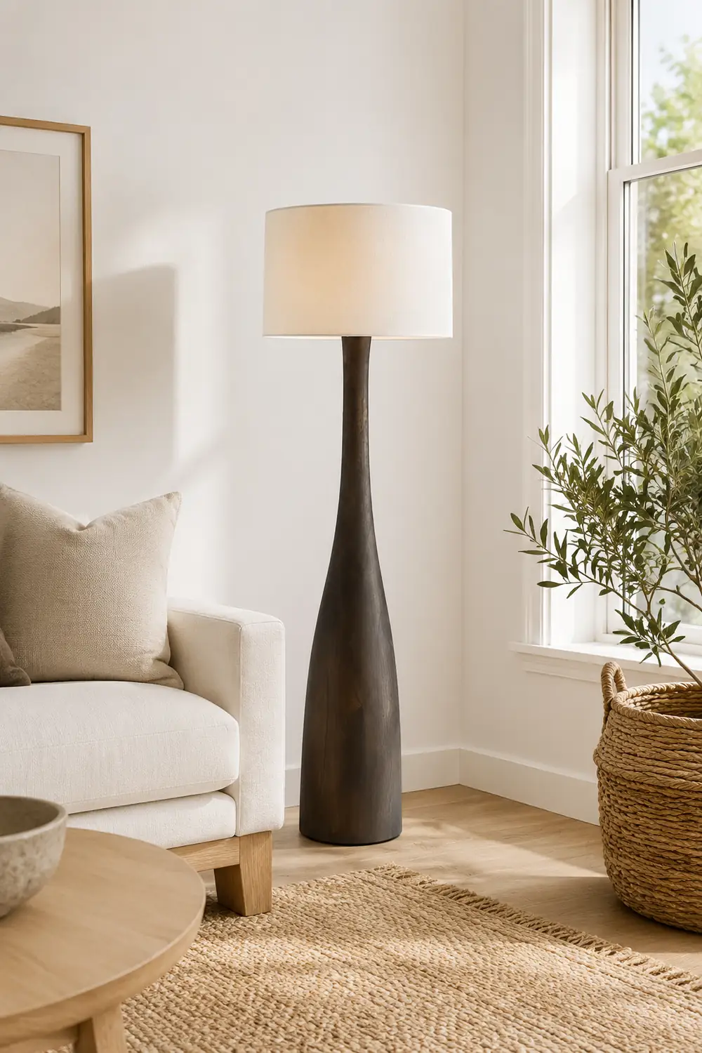 Truxton Solid Wood Floor Lamp - Lumpaz