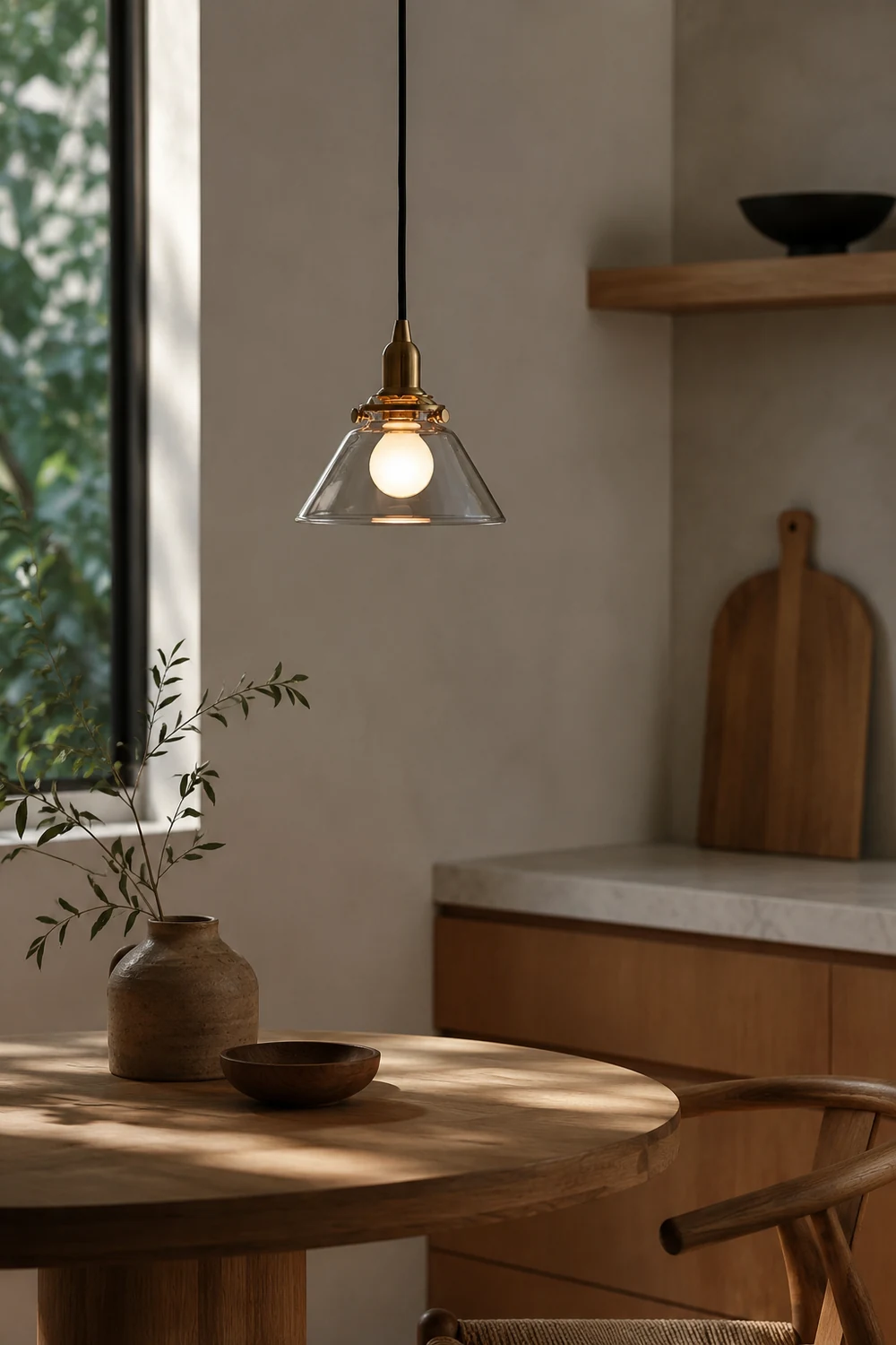 Minimalist Cone Shaped Glass Pendant Lamp - Lumpaz