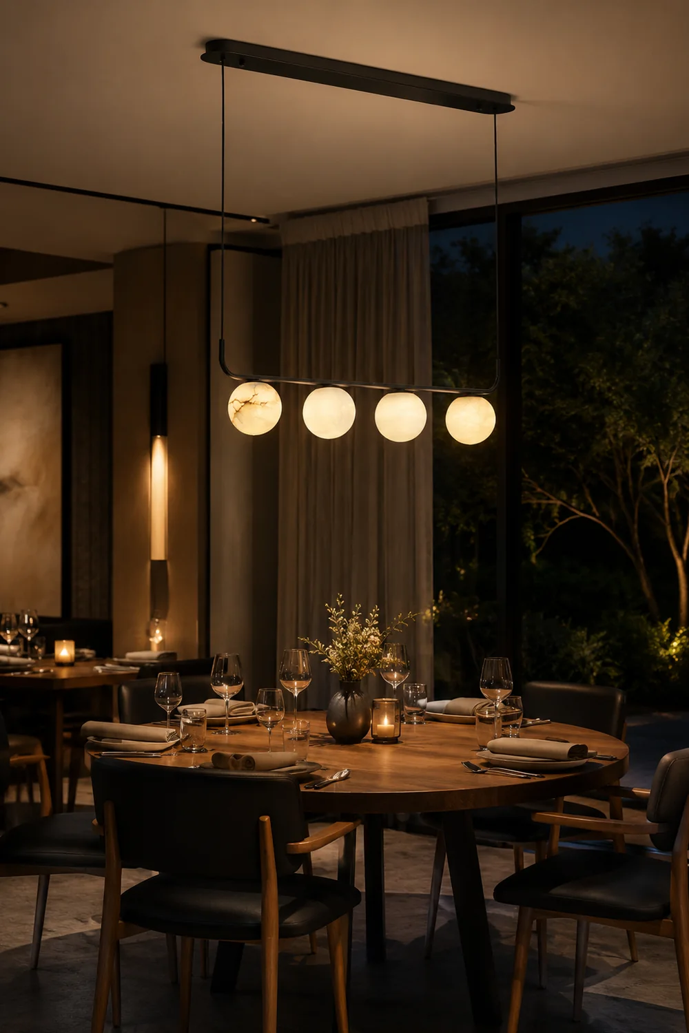 Tribeca Rohr 5 Alabaster Pendant Lamp - Lumpaz