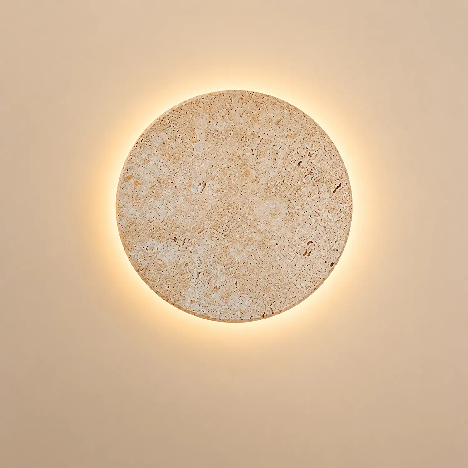 Round Natural Stone LED Wall Light - Lumpaz