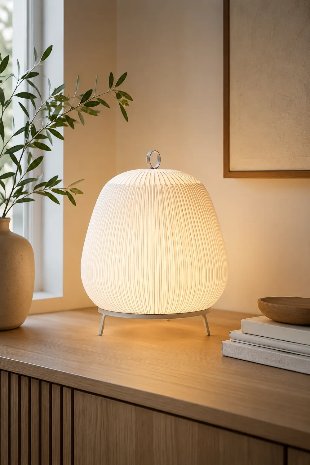 Textured Dome  Lantern Knit Table Lamp - Lumpaz