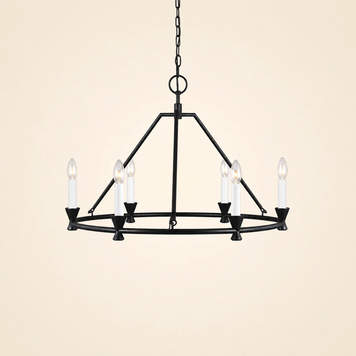 Minimalist Circular Keystone Chandelier - Lumpaz