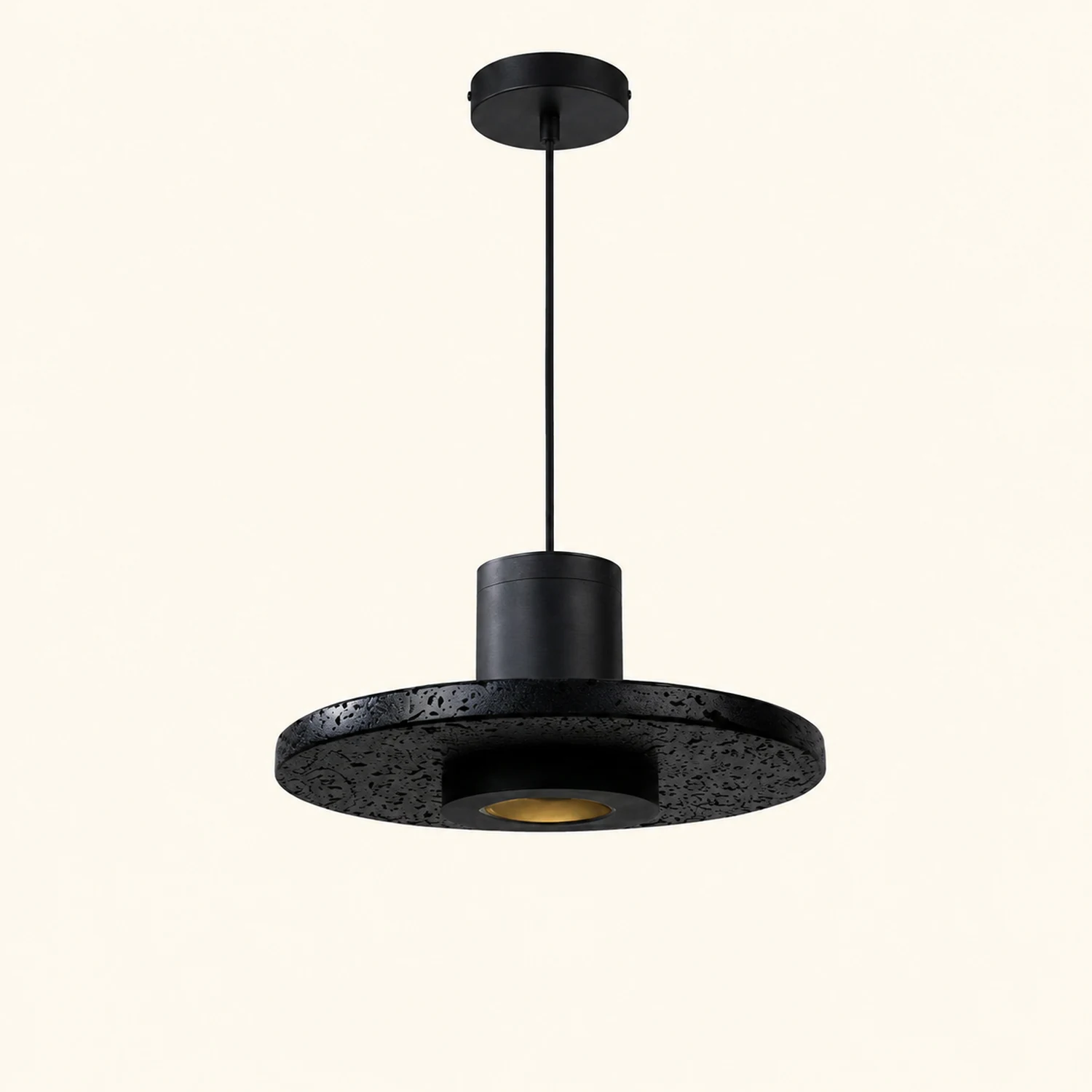 Lava Stone Black Pendant Light - Lumpaz
