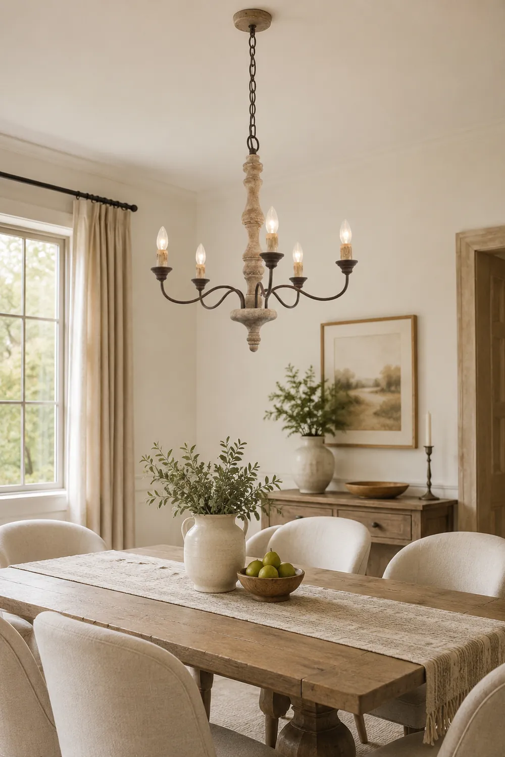 Rustic 5-Light Farmhouse Chandelier - Lumpaz