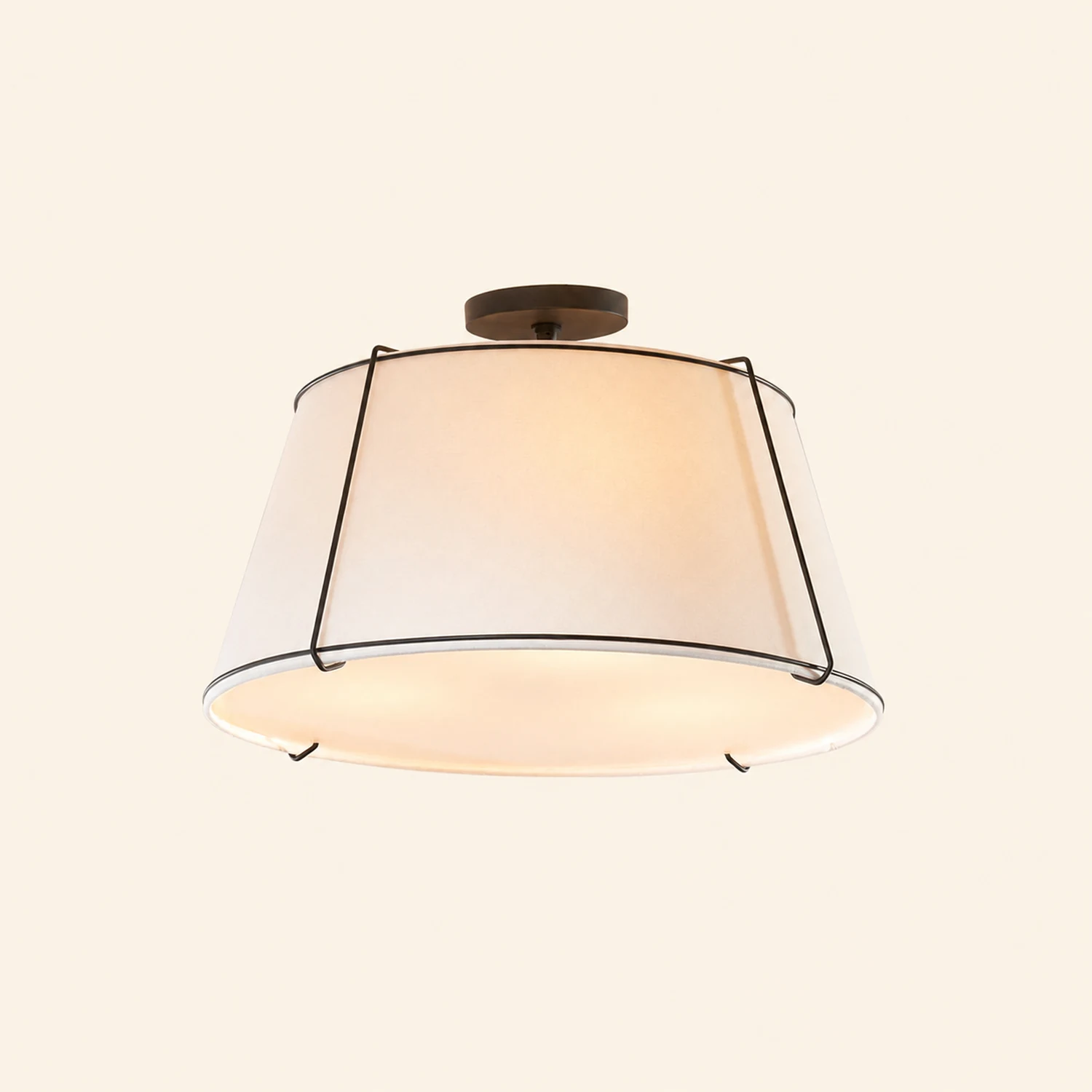 Gold Conical Semi-Flush Lise Ceiling Light - Lumpaz
