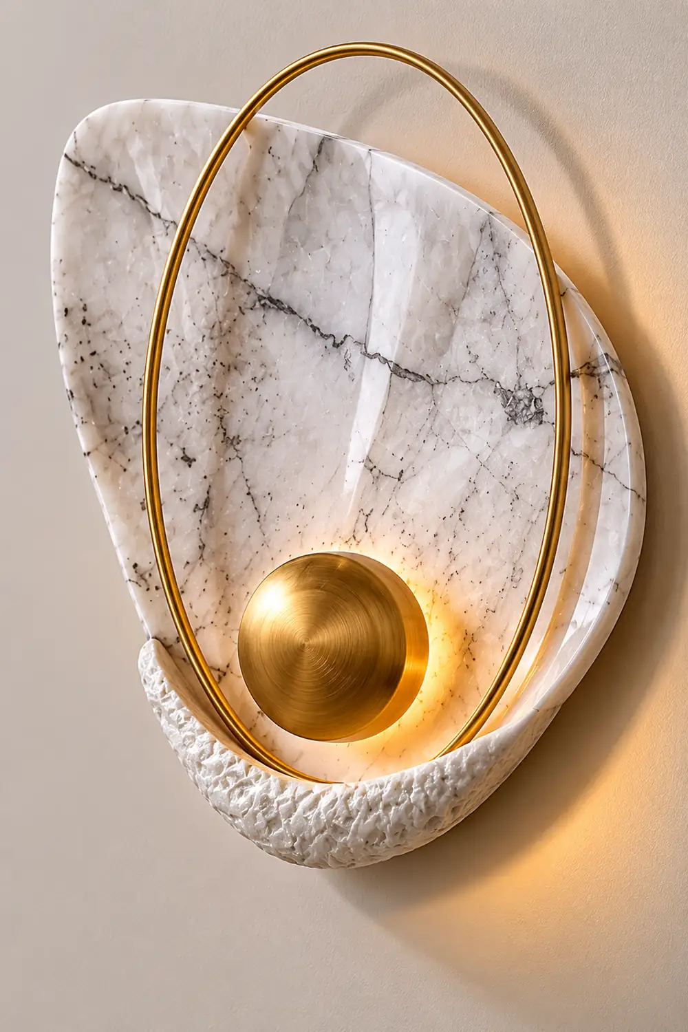 Artisan Shell Marble Wall Sconce - Lumpaz